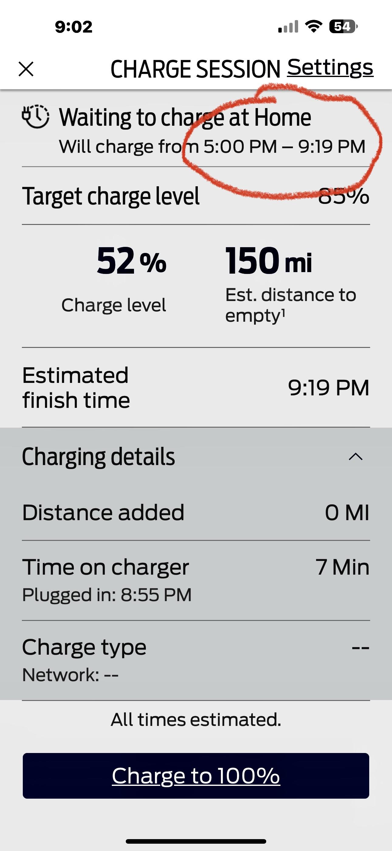 Ford F-150 Lightning Ford Pass Charging start/stop time not matching schedule IMG_1097