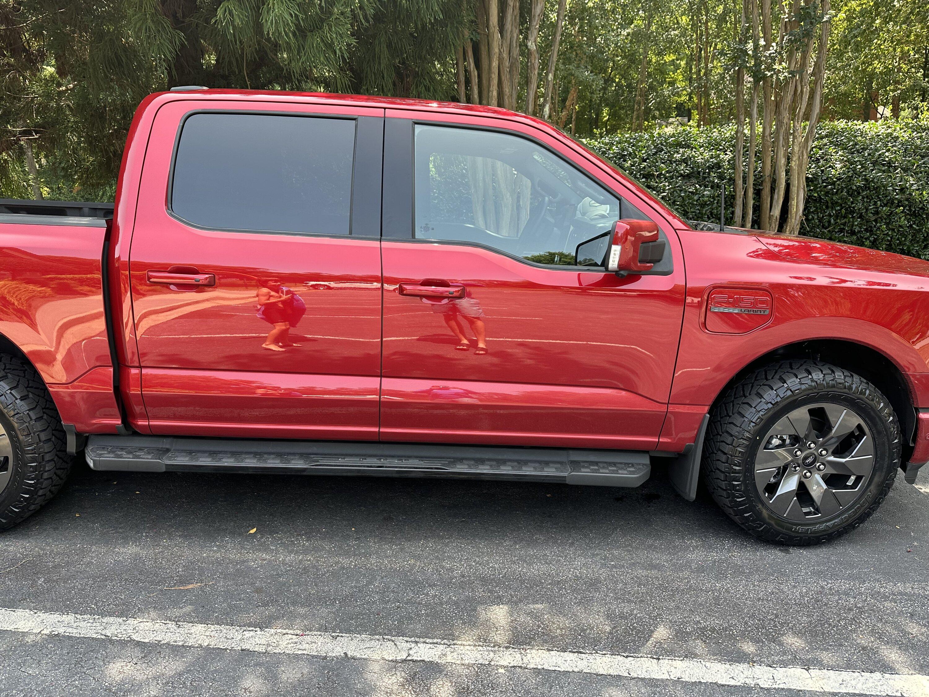 Ford F-150 Lightning Lightning Lariat on 20’s, stock size Nitto Ridge Grapplers tires IMG_1110