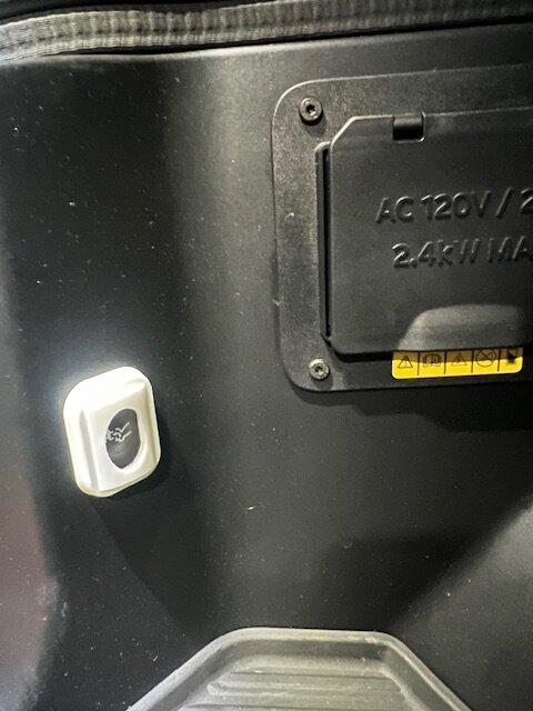 Ford F-150 Lightning Frunk Emergency Release Button Cover IMG_1438