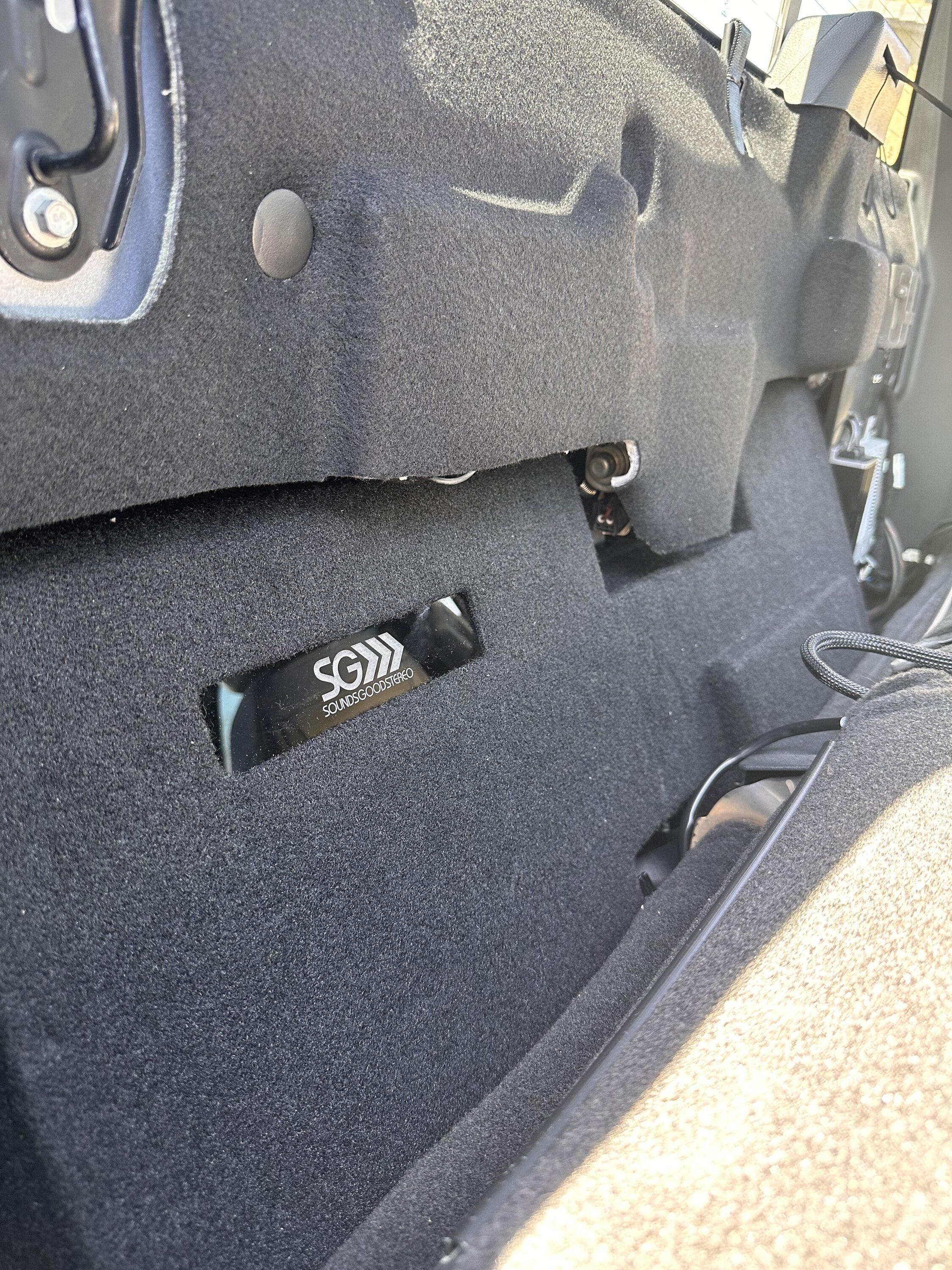 Ford F-150 Lightning Sounds Good Audio "Stealth" Behind the Seat Subwoofer IMG_1689