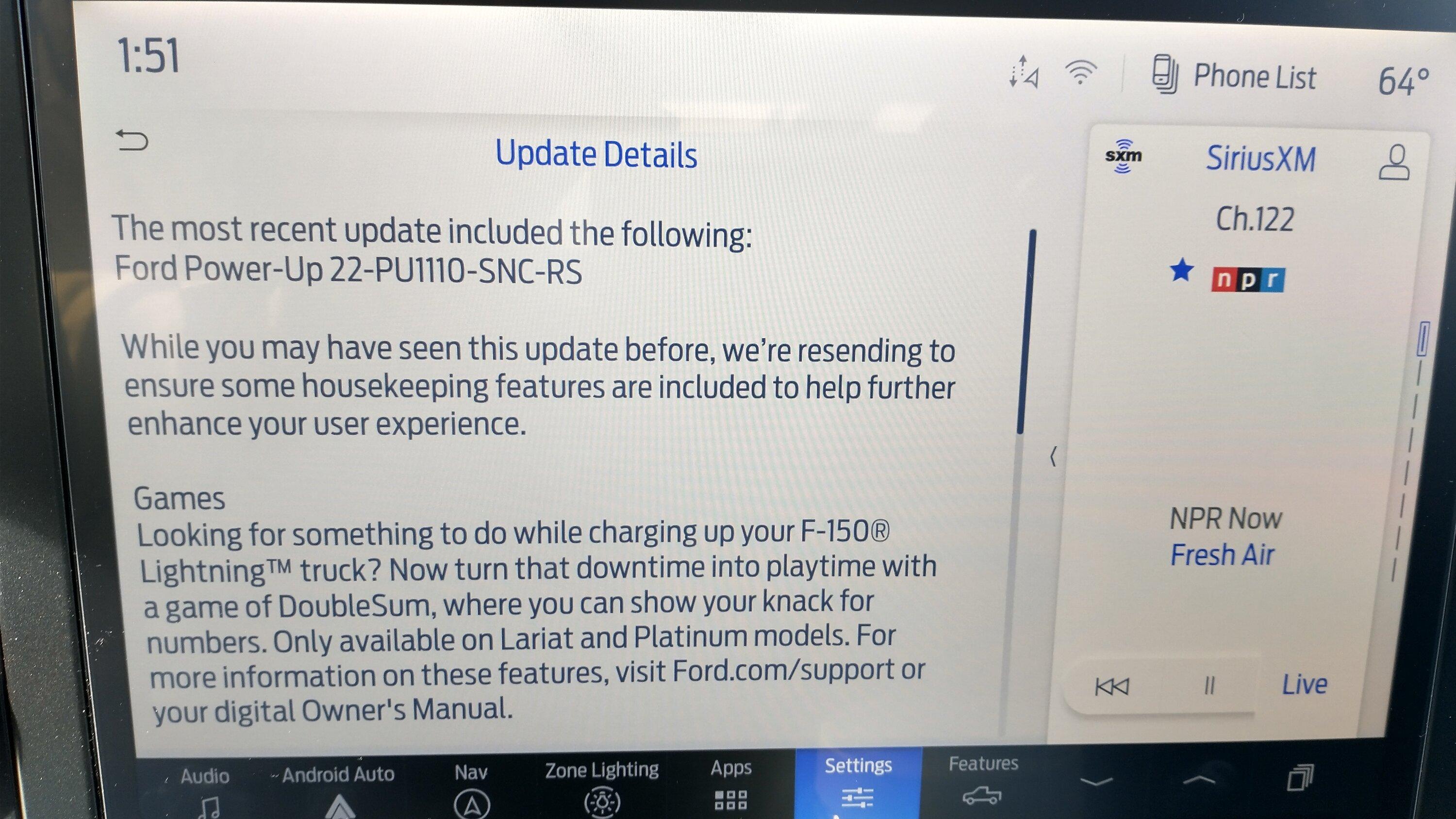 Ford F-150 Lightning Ford Power-Up 4.1.2 UI Update IMG_20230119_135144406_HDR