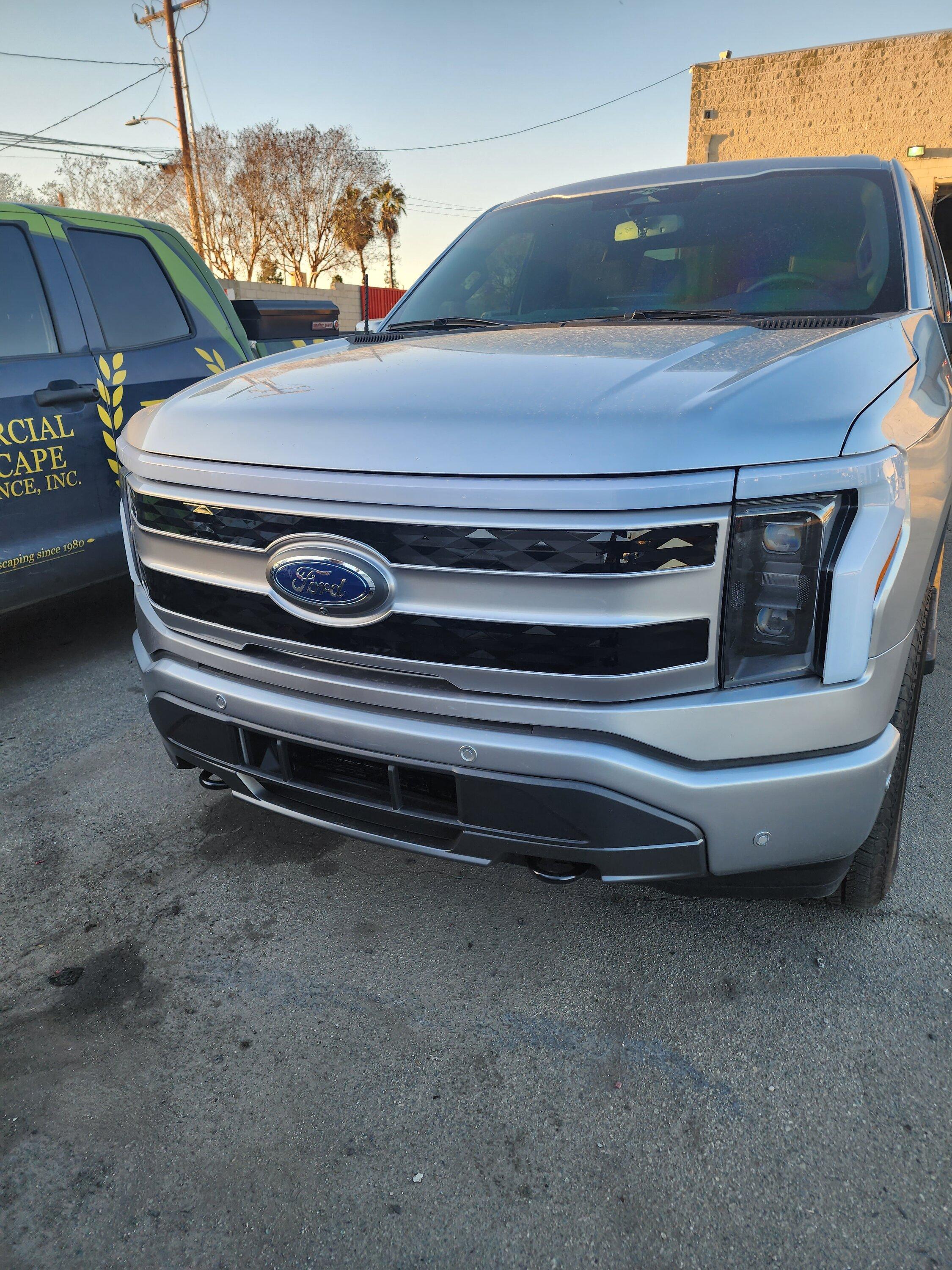 Ford F-150 Lightning Black Grill to replace grey boring OEM (yes, I've seen the wrapped photo) IMG_20230215_173855