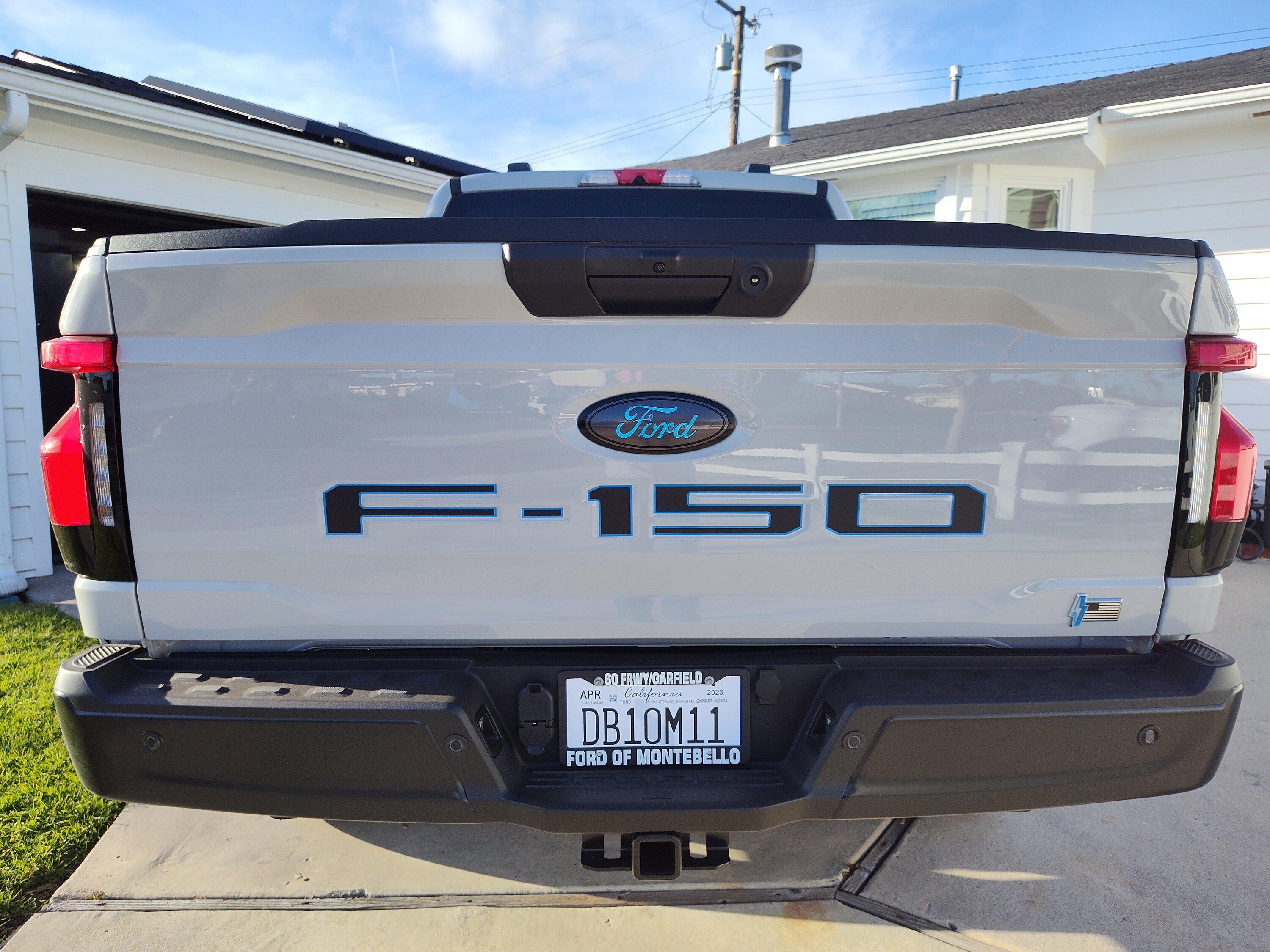 Ford F-150 Lightning Painted tail gate badge IMG_20240215_161221962