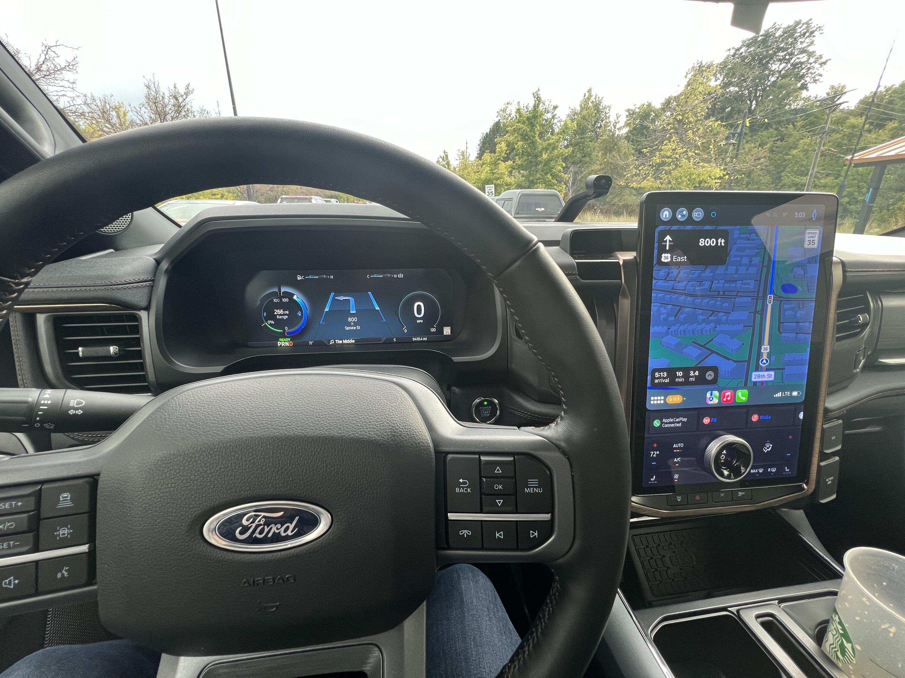 Ford F-150 Lightning iOS 17 update loses turn by turn display? IMG_2133