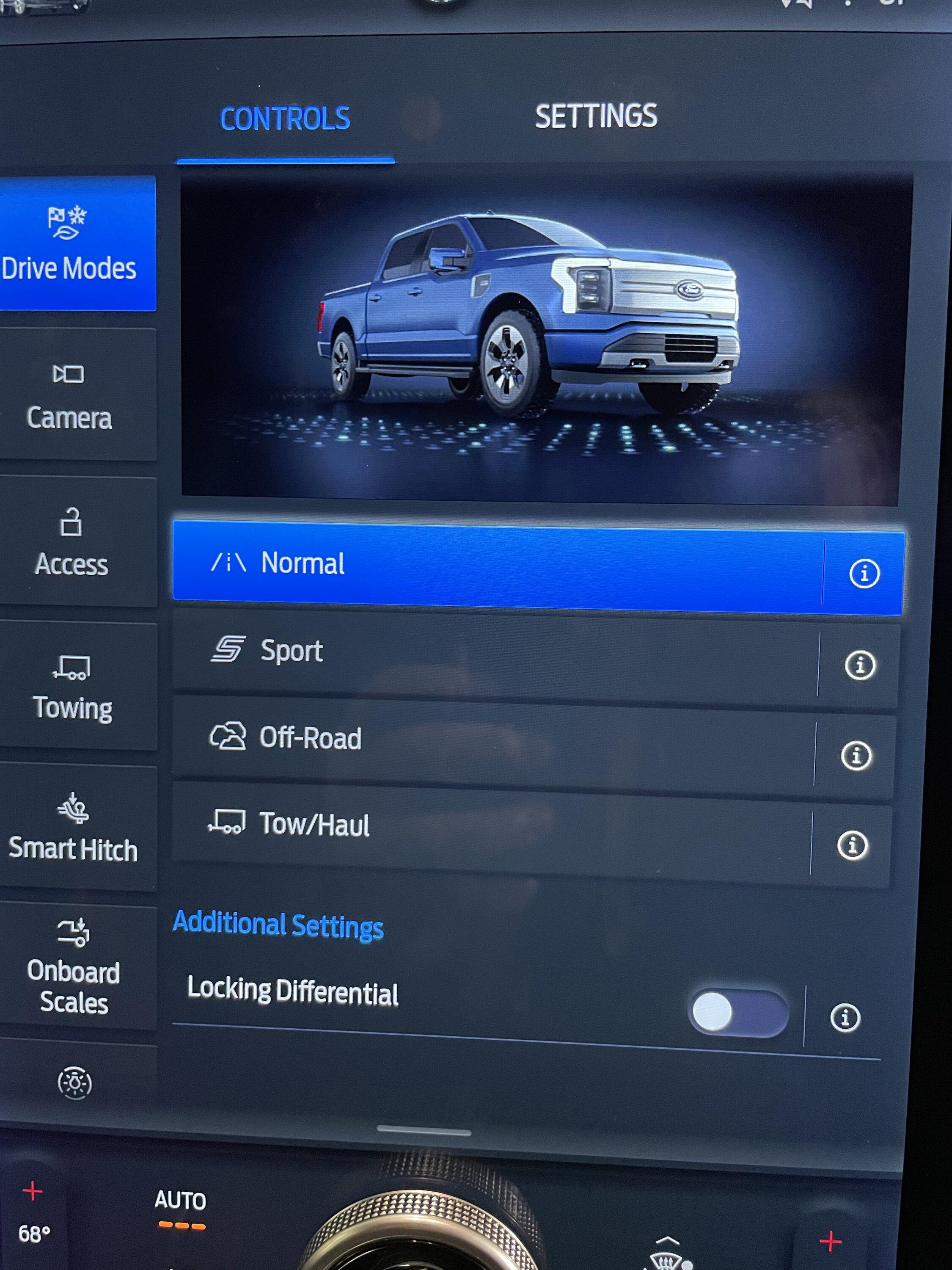 Ford F-150 Lightning One Pedal drive toggle option disappeared from screen IMG_2187