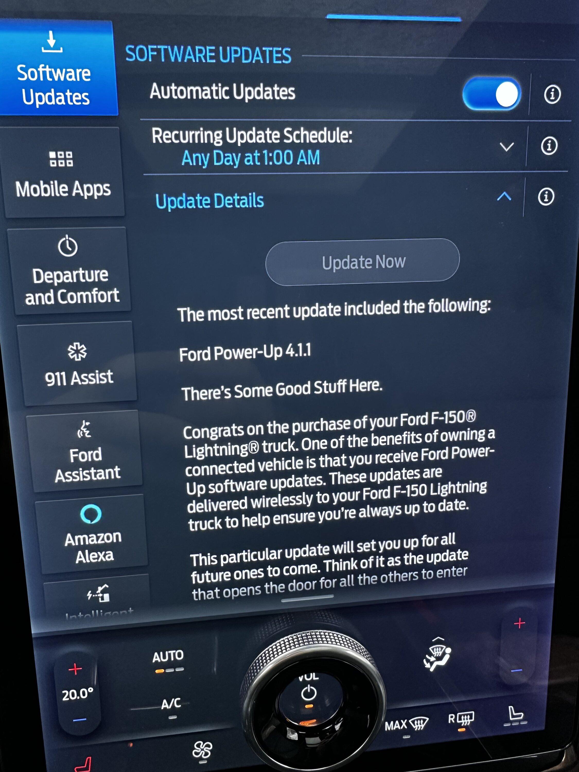 Ford F-150 Lightning Power Up-4.1.1 OTA software update released IMG_3044