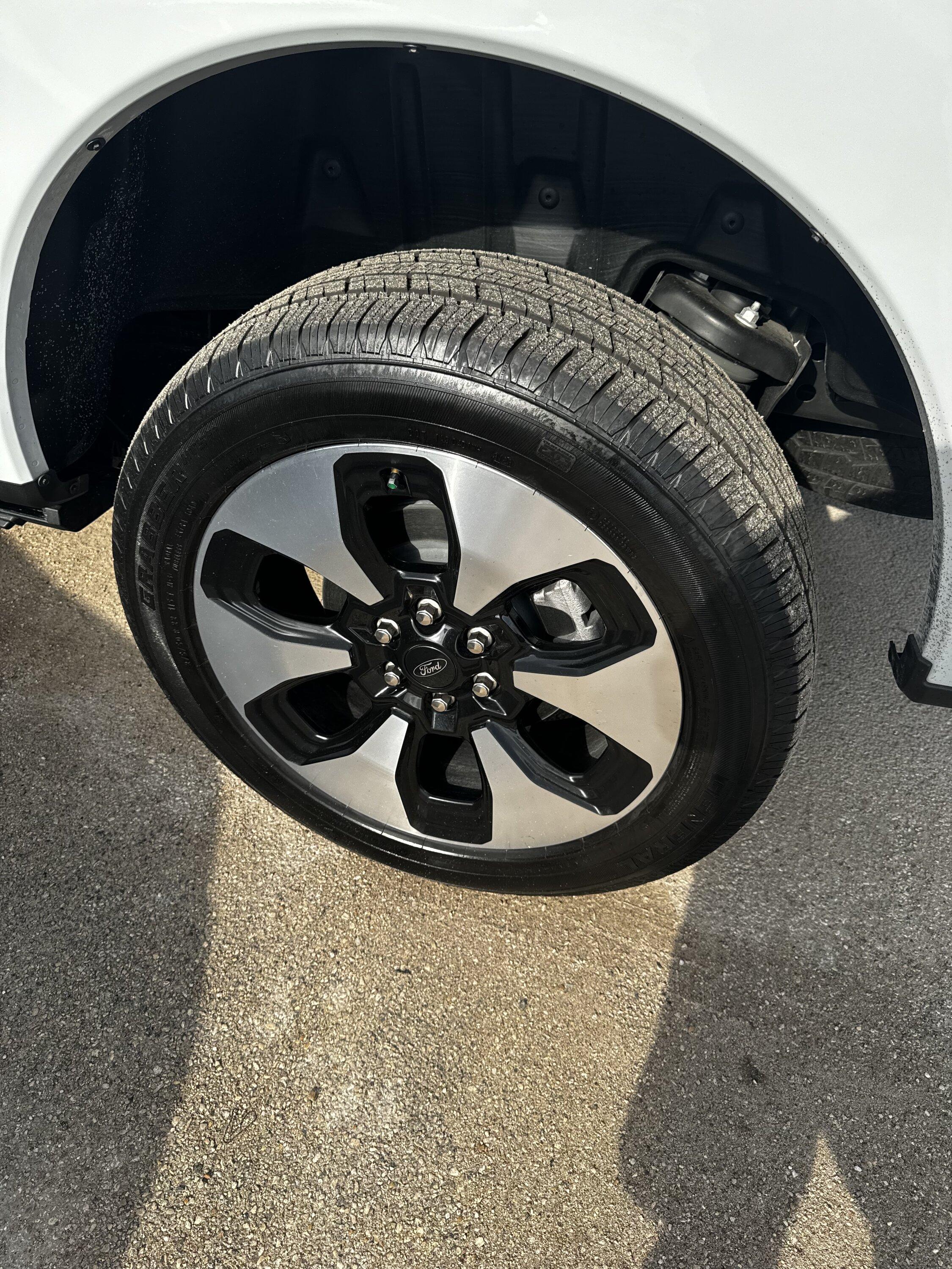 Ford F-150 Lightning Changed out Stock Wheels for Ford Performance Wheels IMG_3282