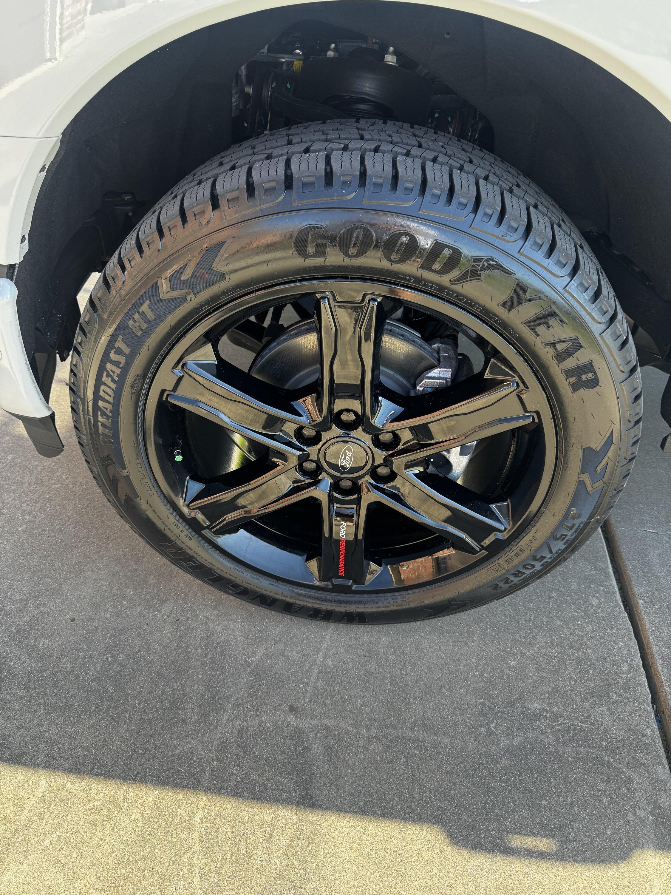 Ford F-150 Lightning Changed out Stock Wheels for Ford Performance Wheels IMG_3306