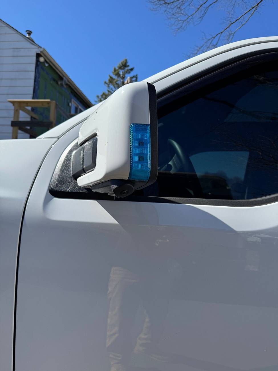 Ford F-150 Lightning Blue tint on clear plastics IMG_3702
