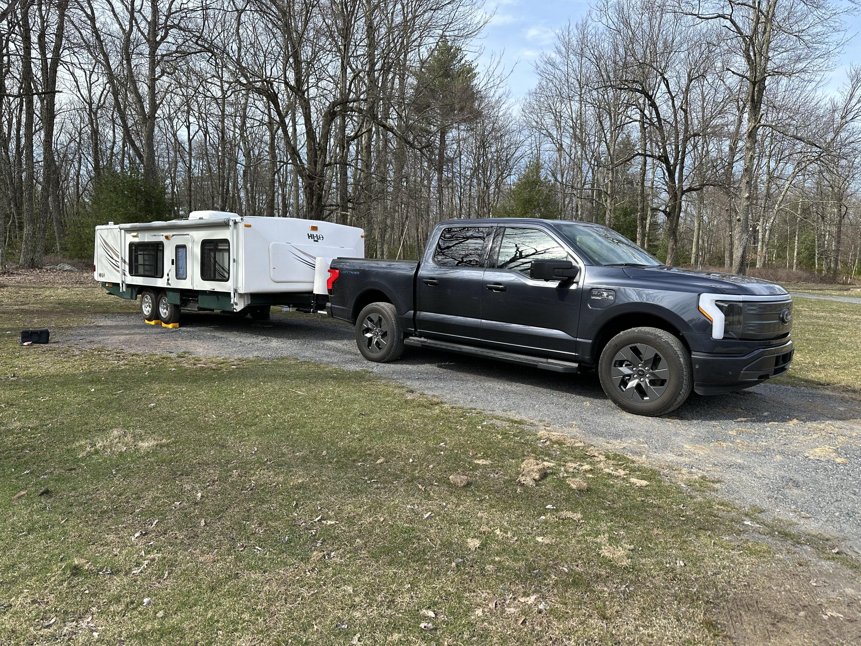 Ford F-150 Lightning Towed 25' Hi-Lo Travel Trailer to Hickory Run State Park... Lightning pulled great! (Better than Rivian) IMG_3710