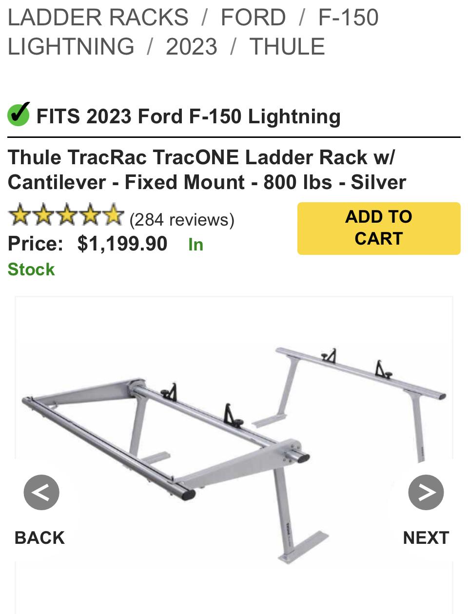 Ford F-150 Lightning Ladder/lumber racks IMG_3803