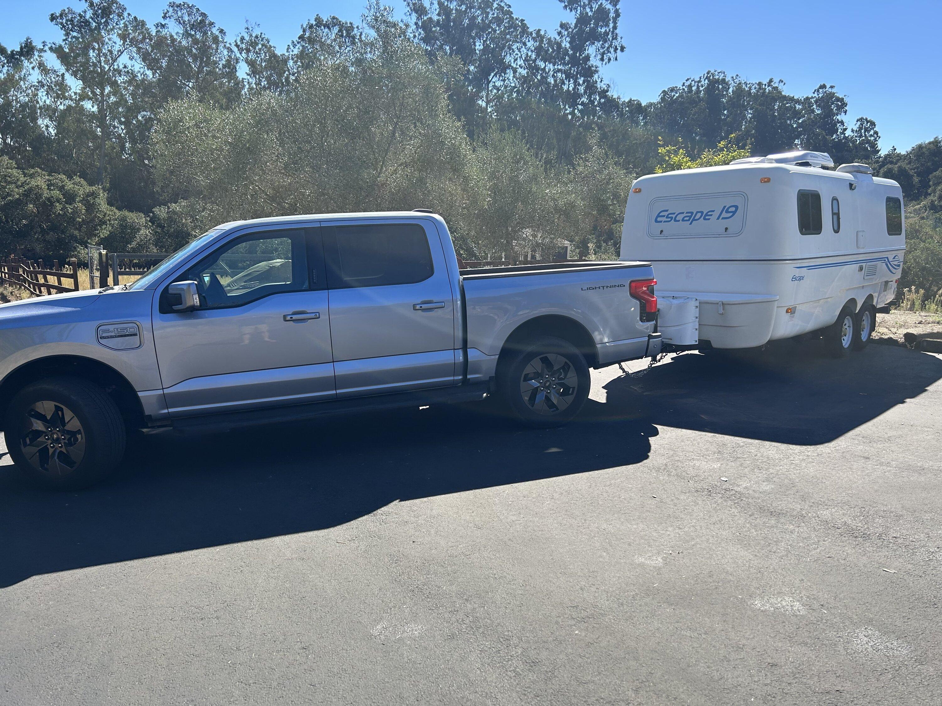 Ford F-150 Lightning Towing a 19’ Escape Trailer and using Pro Power IMG_4006