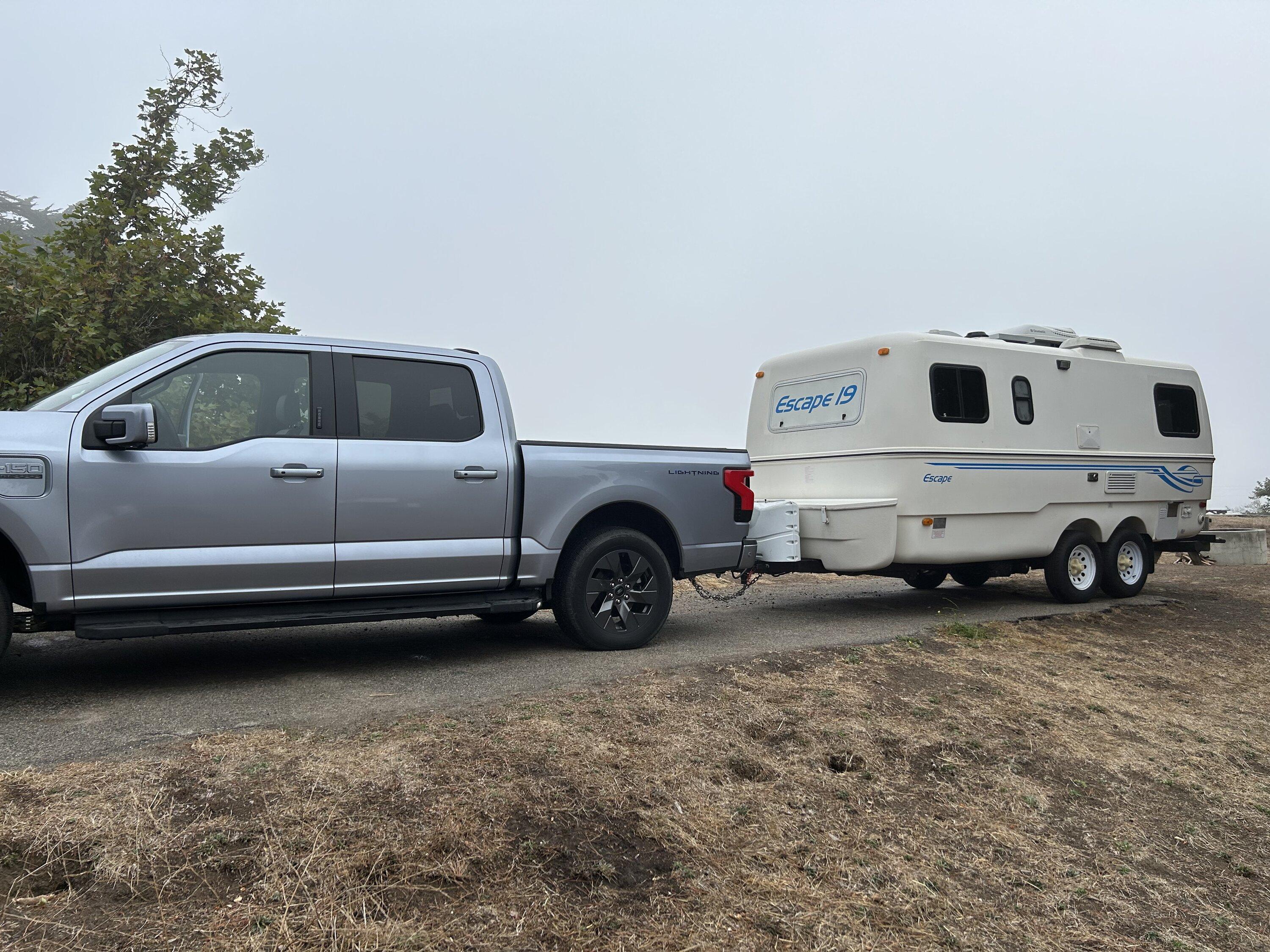 Ford F-150 Lightning Towing a 19’ Escape Trailer and using Pro Power IMG_4018