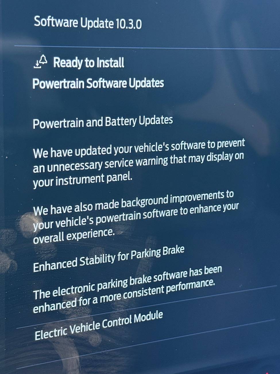 Ford F-150 Lightning 🚫OTA Software Update 10.3.0 - Powertrain, Battery, Parking Brake IMG_4116