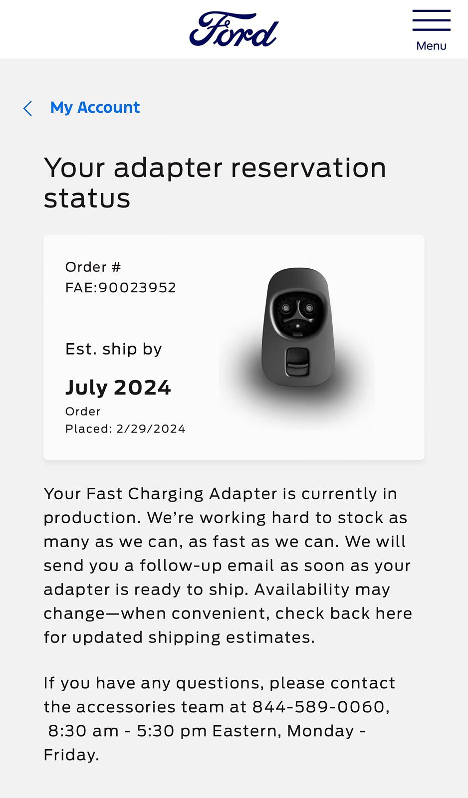 Ford F-150 Lightning Update: F-150 Lightning Fast Charging Tesla Adapters Start Shipping TODAY Per Ford! IMG_4384