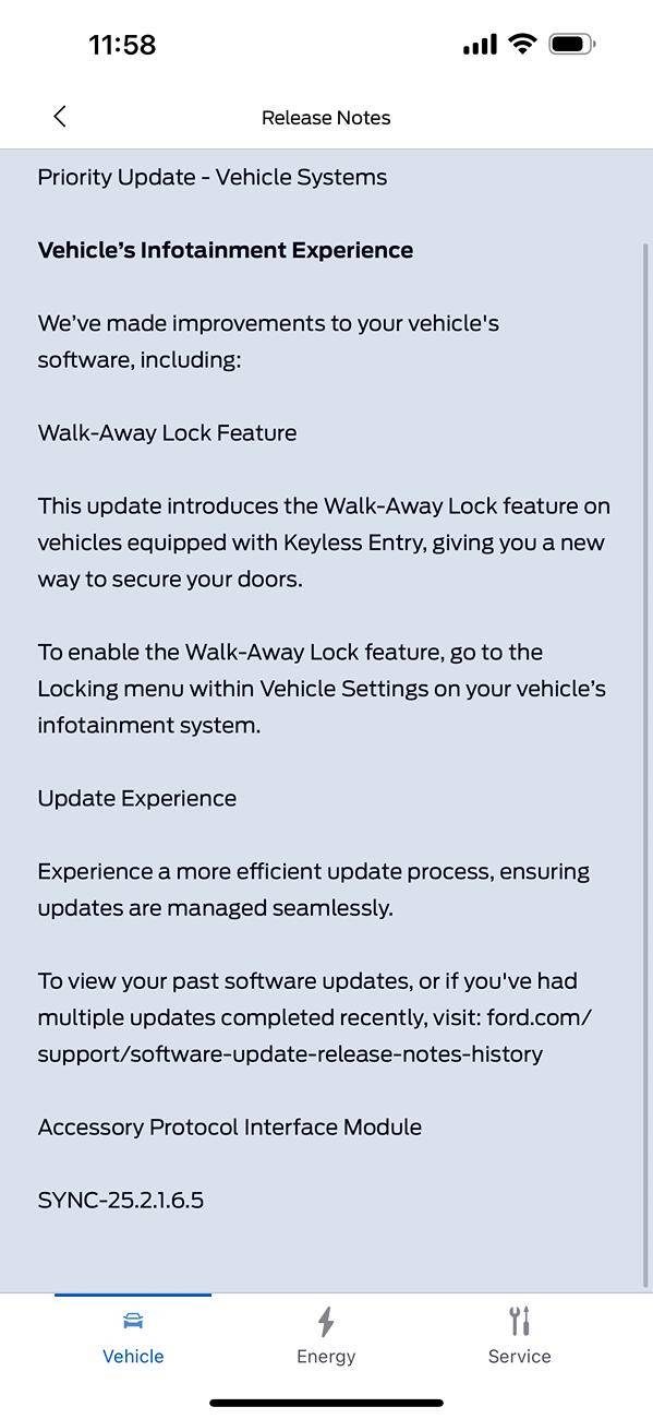 Ford F-150 Lightning PU-Sync-25.2.1.6.5 - Walk Away Lock Toggles UPDATE POST# 95 IMG_4443
