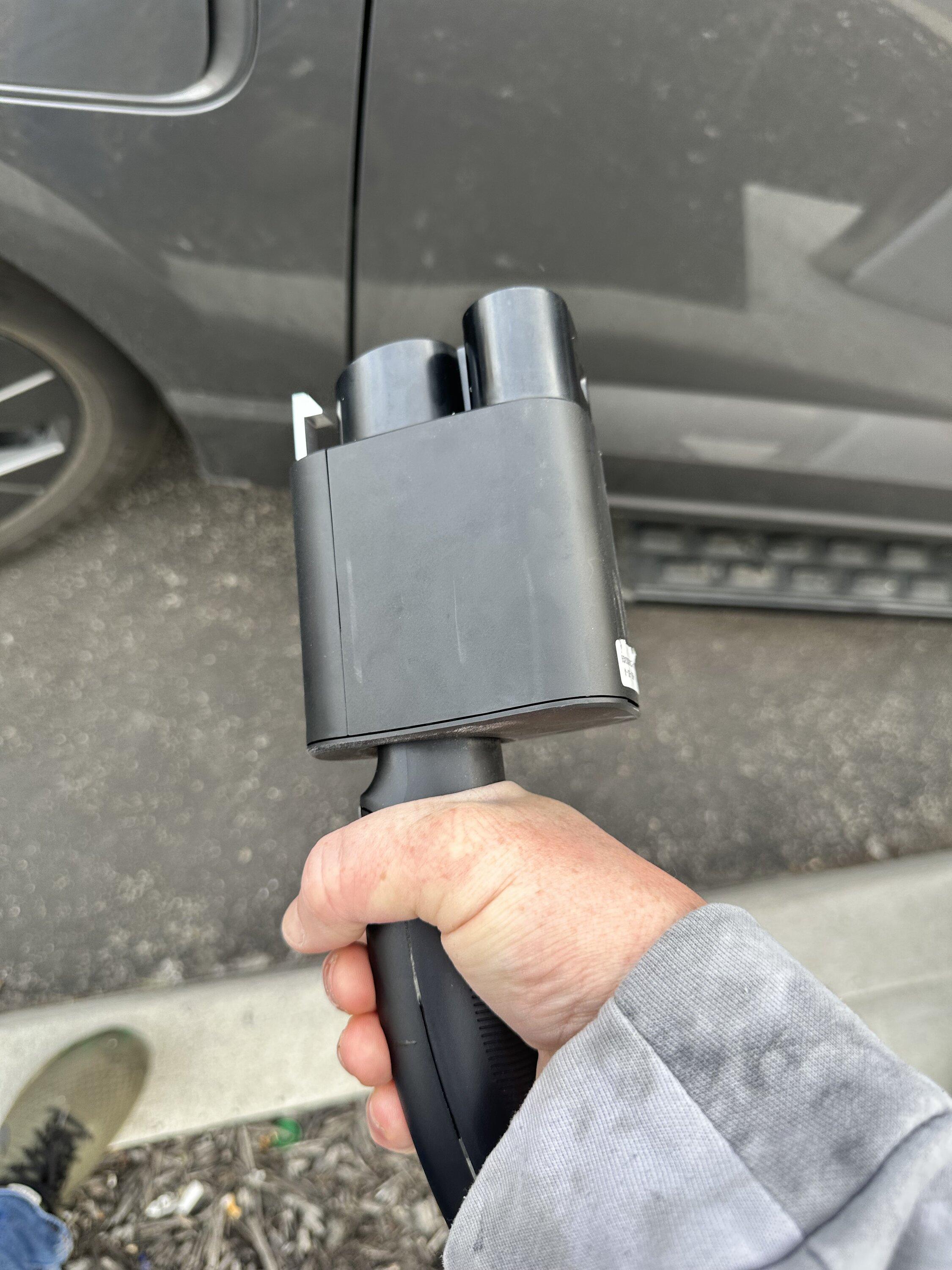 Ford F-150 Lightning Polite and Easy ways to charge at Tesla Superchargers IMG_5101