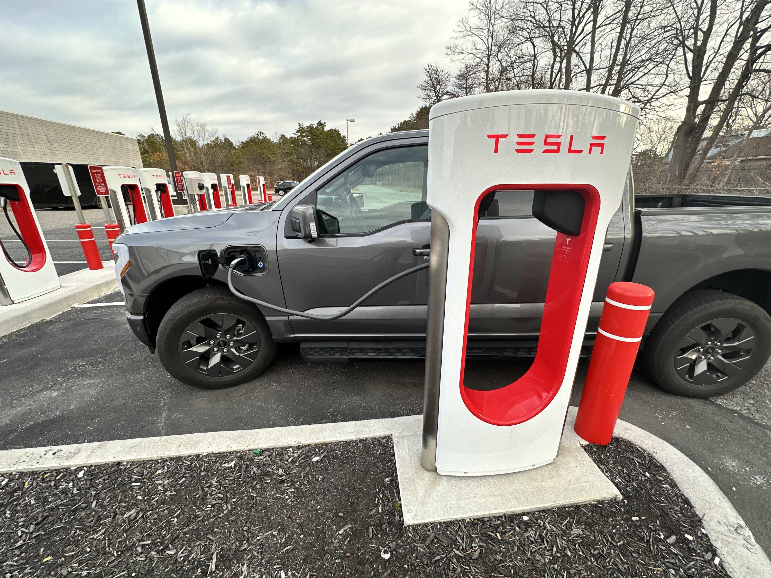 Polite and Easy ways to charge at Tesla Superchargers Ford Lightning