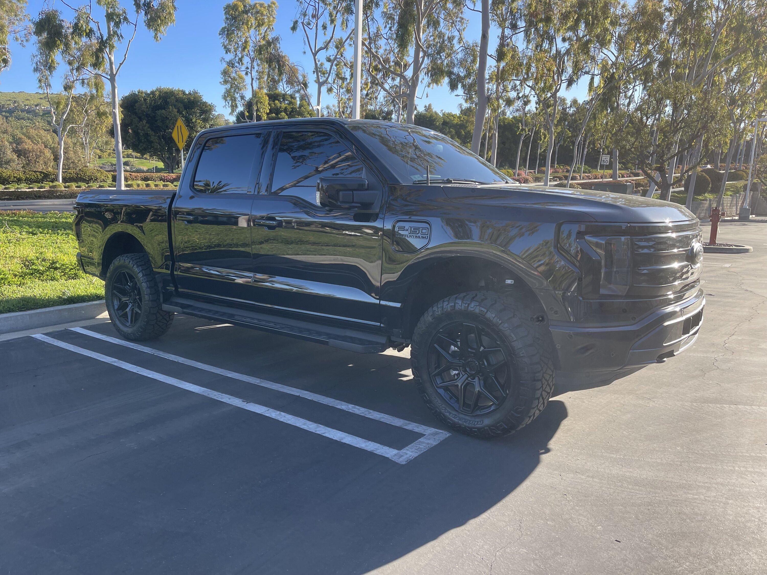 Ford F-150 Lightning Leveling Kit, Tires, Wheels, Smoked Lights and More on my Lightning Platinum IMG_5354