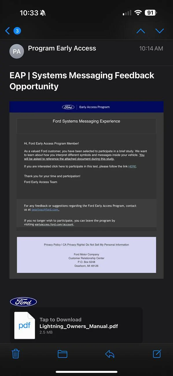 Ford F-150 Lightning Early Access Program question IMG_6393