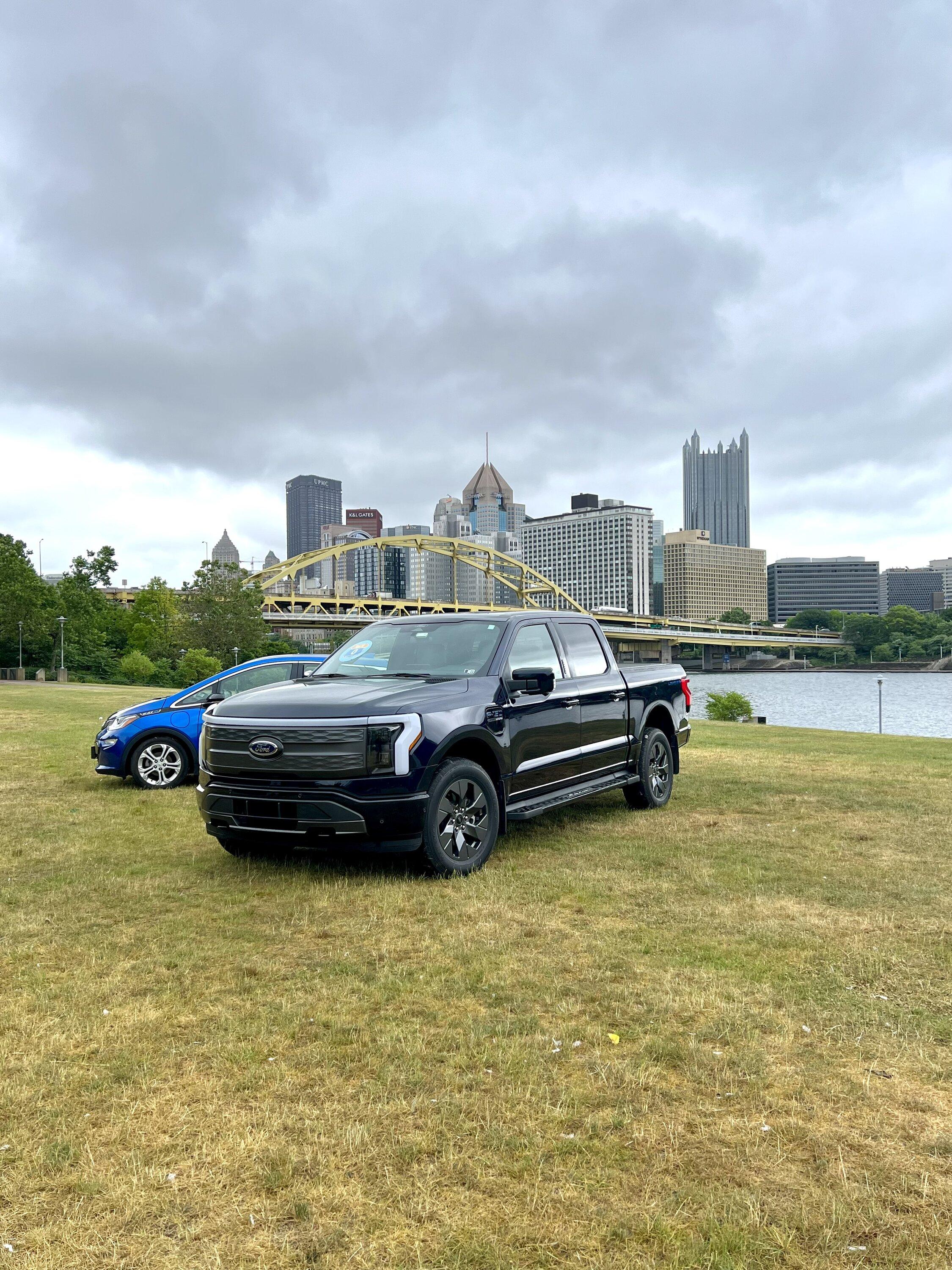 Ford F-150 Lightning Route Zero EV display in Pittsburgh June 12 IMG_6739