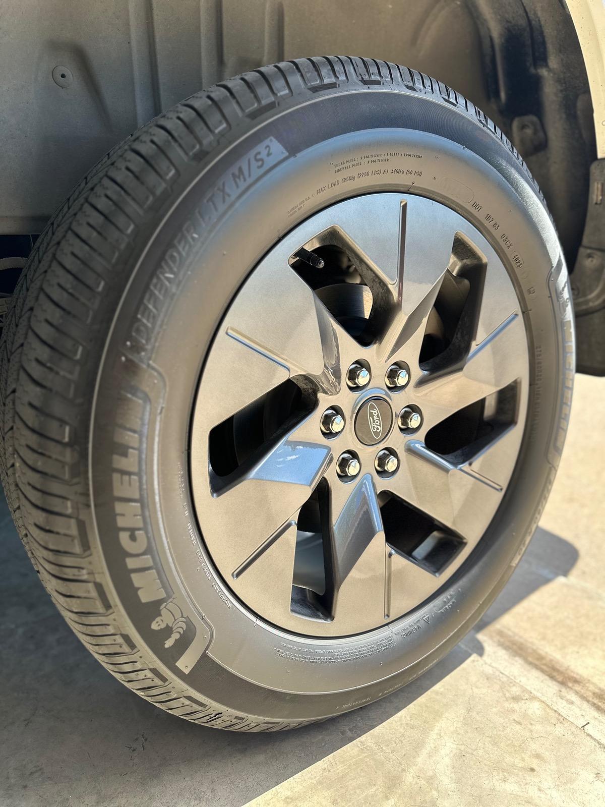 Ford F-150 Lightning Replaced OEM tires with  Michelin Defender LTX M/S2 IMG_7210