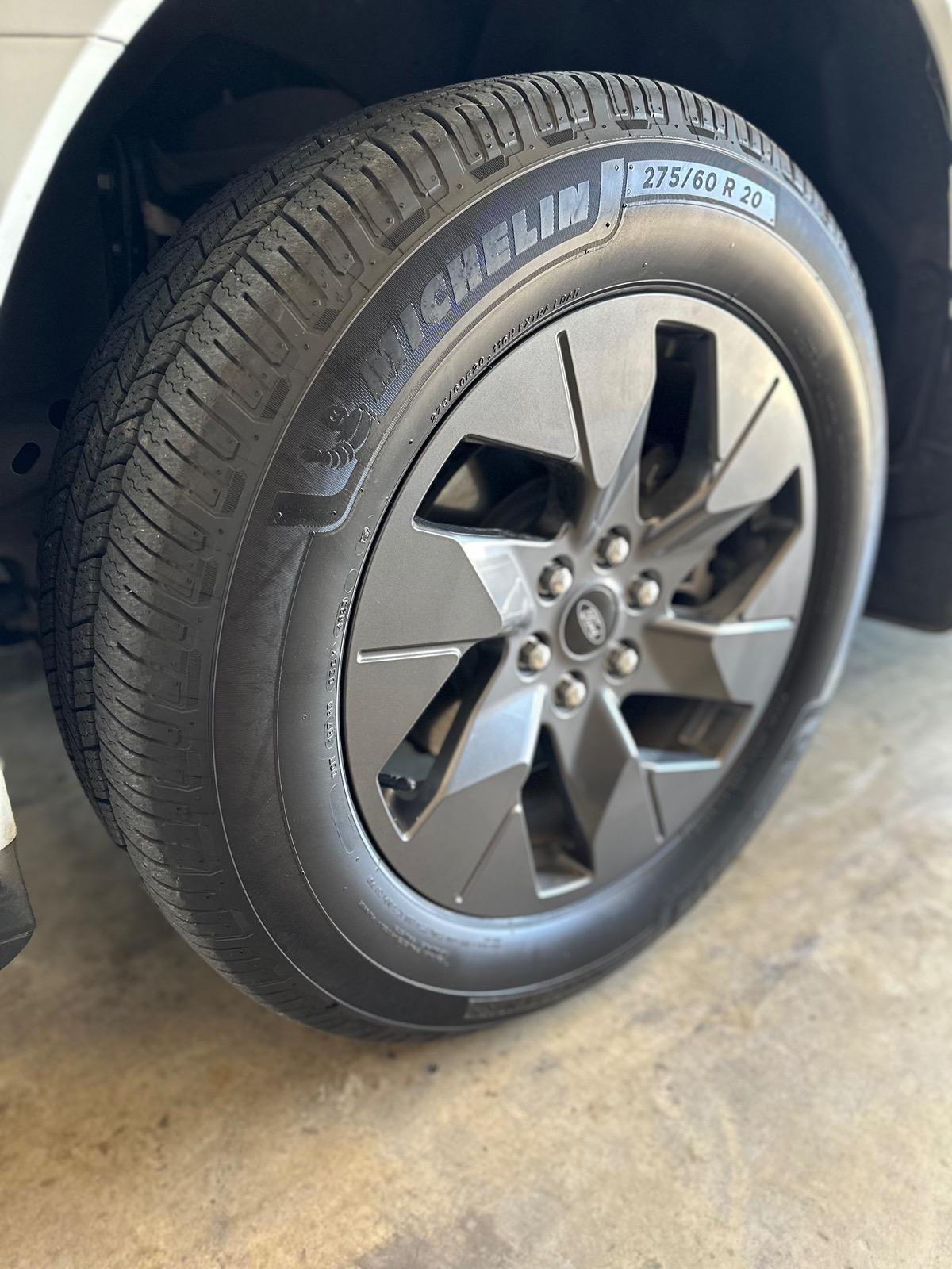 Ford F-150 Lightning Replaced OEM tires with  Michelin Defender LTX M/S2 IMG_7213