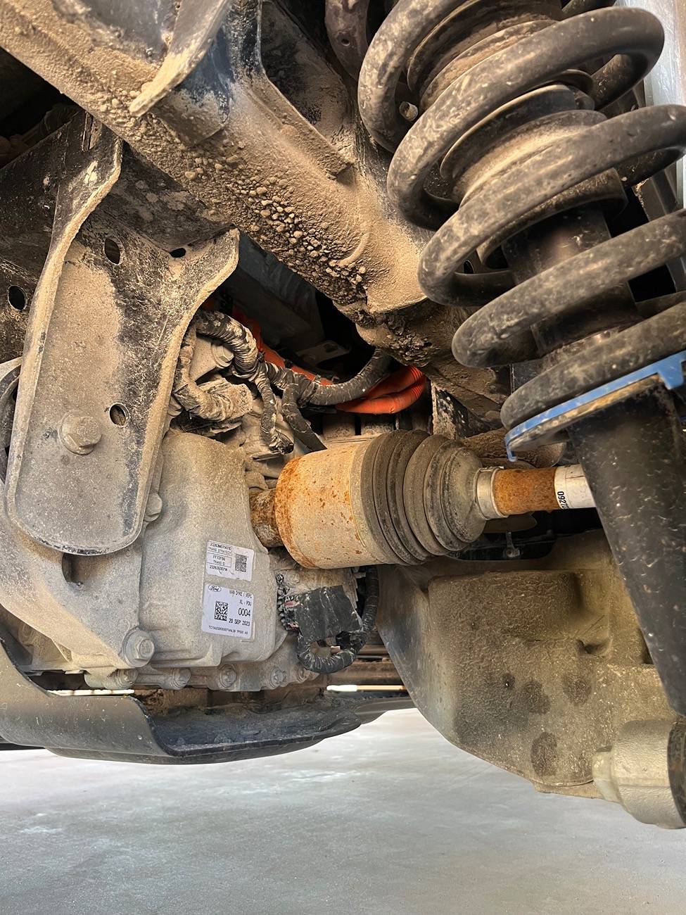 Ford F-150 Lightning Road Salt, and other undercarriage cleaning process IMG_7428