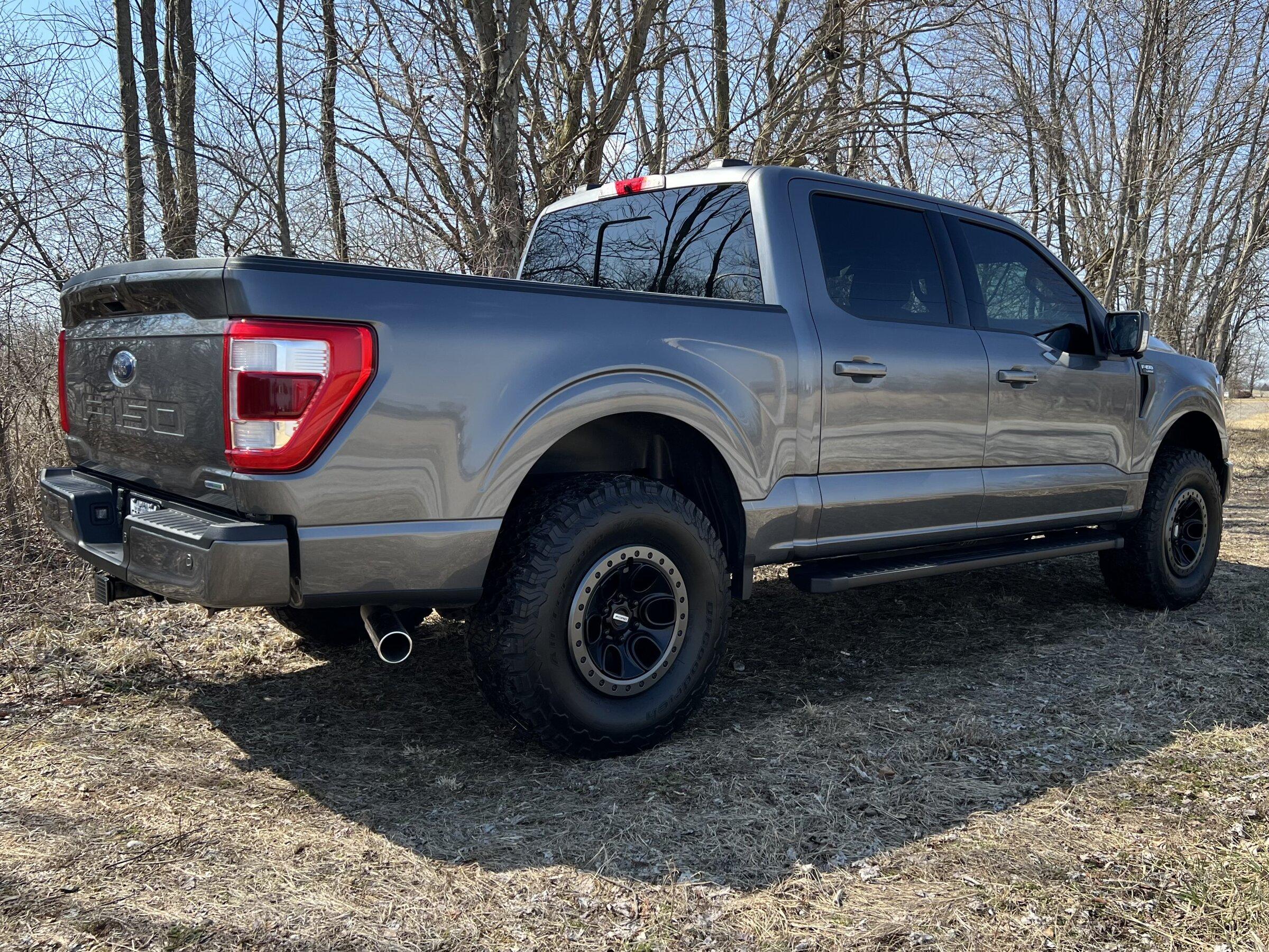 Ford F-150 Lightning Installed: 2022 Lariat with Eibach suspension and Raptor take-off wheels and tires IMG_7472