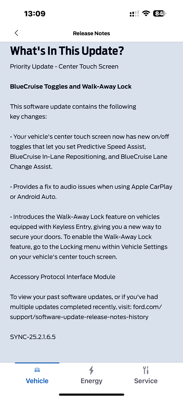 Ford F-150 Lightning PU-Sync-25.2.1.6.5 - Walk Away Lock Toggles UPDATE POST# 95 IMG_9062
