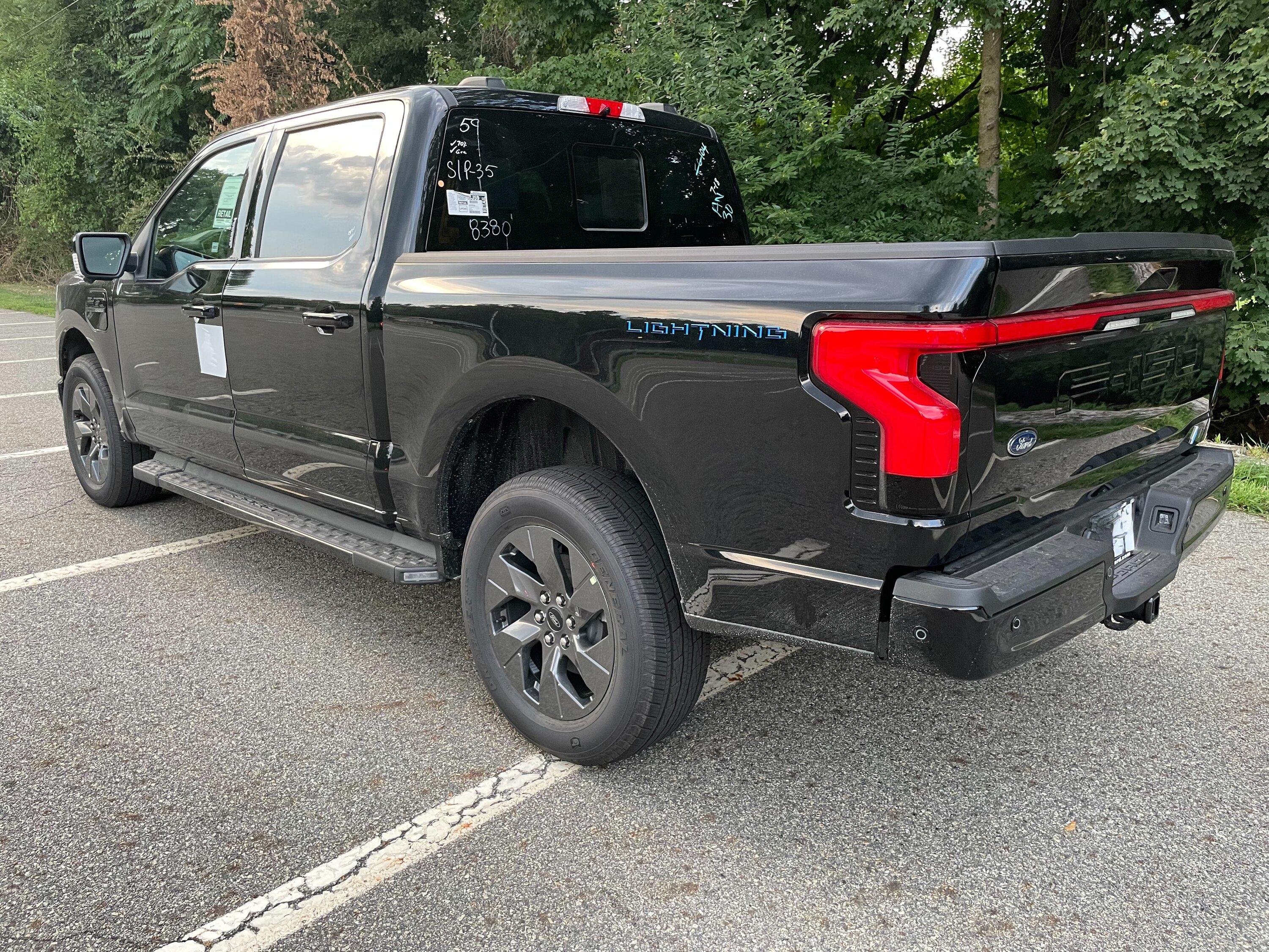 Ford F-150 Lightning 2022 F150 Lightning Lariat Extended Battery Black/Black For Sale NJ $120k OBO IMG_9501