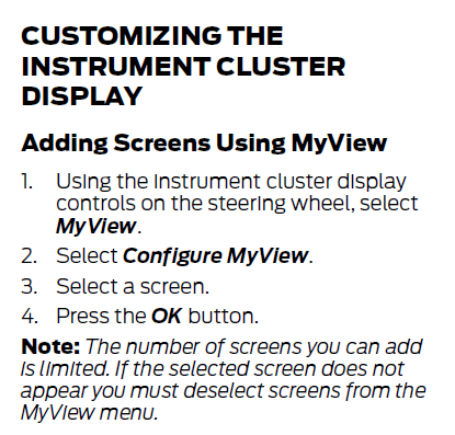 Ford F-150 Lightning How to change the driver's dash "My View" Instrument Cluster Display