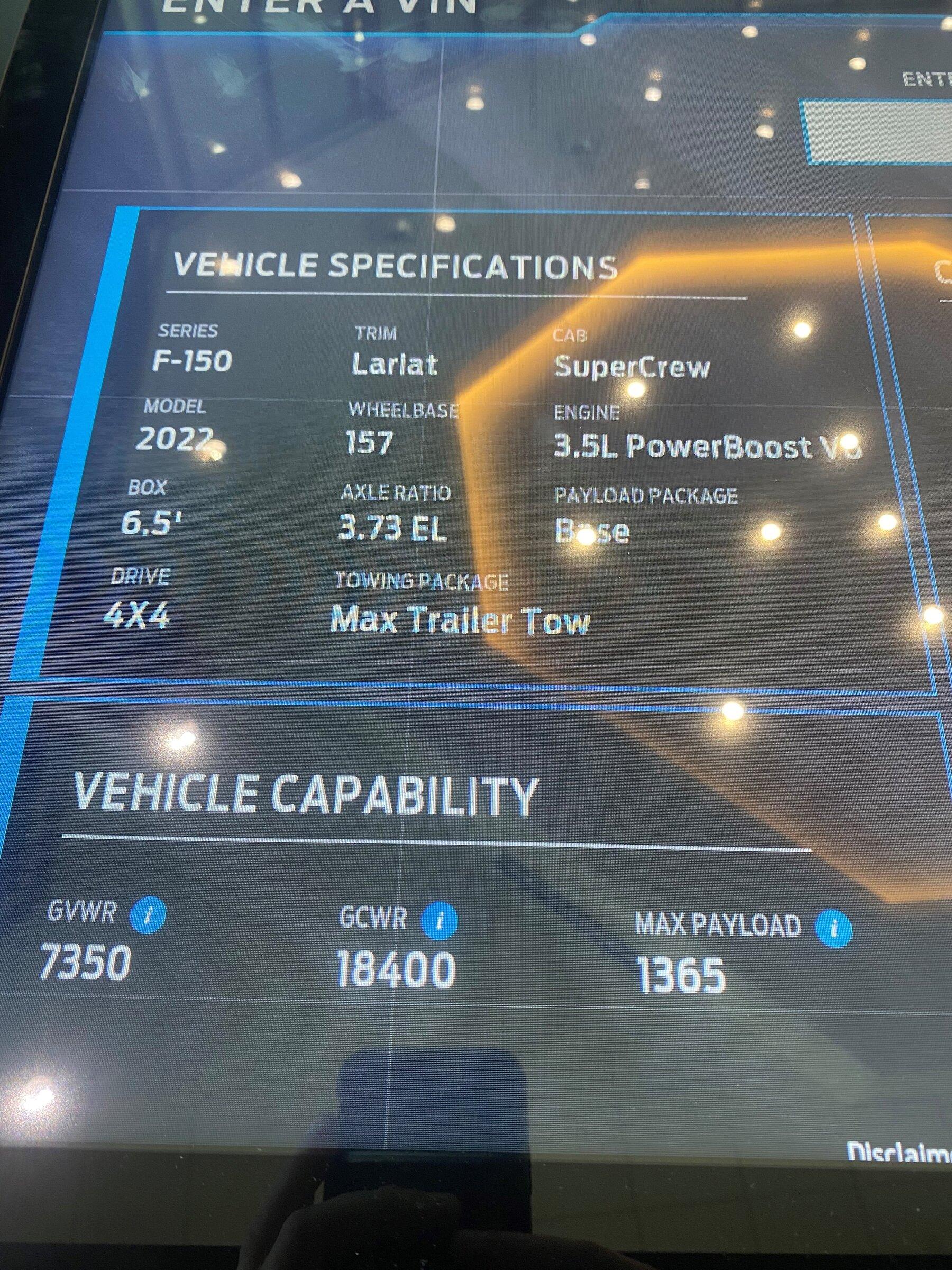 Ford F-150 Lightning Help me figure out my Payload Capacity Lariat