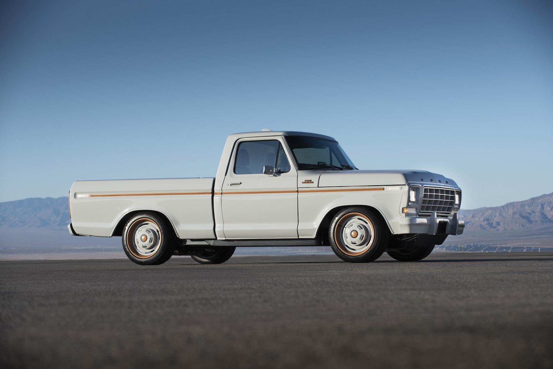 Ford F-150 Lightning Ford Unveils F-100 Eluminator Concept w/ E-Crate Motor (From Mach-E) Now Available For Custom Builds lectric-ford-f-100-eluminator-concept-truck_04-