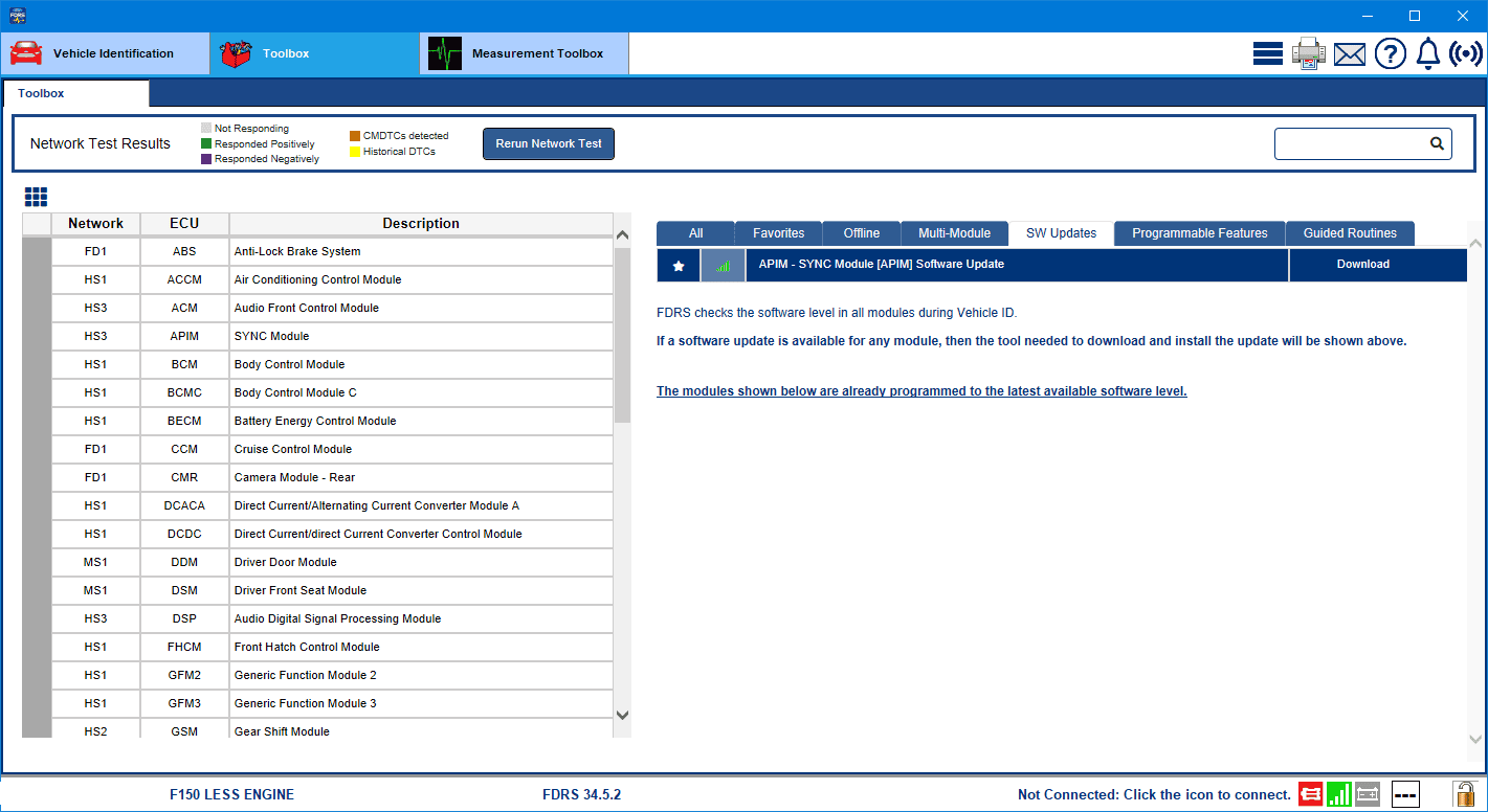 Ford F-150 Lightning Lightning Software Updates using FDRS Lightning-APIM-13-Dec-22