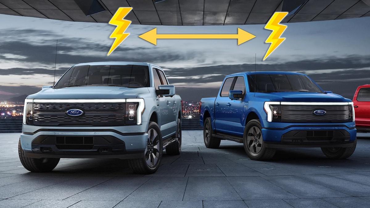 Ford F-150 Lightning The Ford F-150 Lightning Can Do Vehicle-to-Vehicle Charging! lightning-chargin