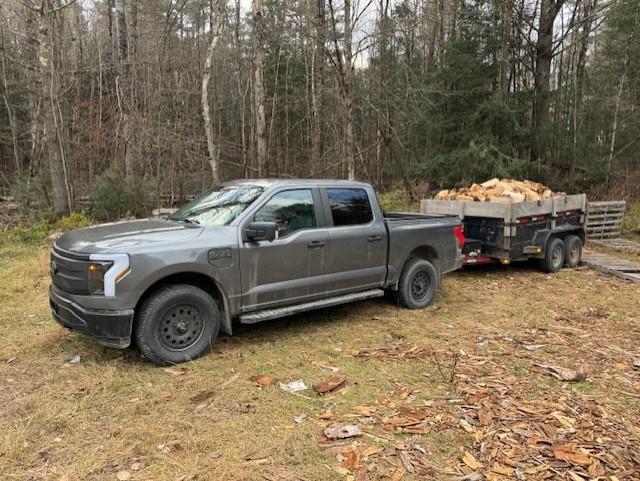 Ford F-150 Lightning 10000 Miles in the middle of Montana Lightning Firewood