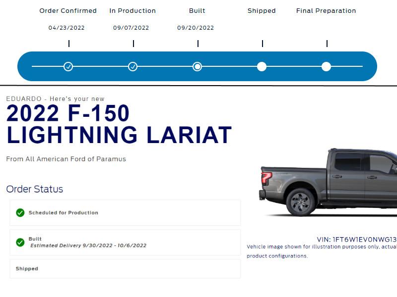 Ford F-150 Lightning ✅ 8/29 Lightning Build Week Group lightning-lariat-status-9-21