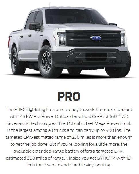 Ford F-150 Lightning New F-150 Lightning  PRO and XLT pictures in the flesh lightningpro