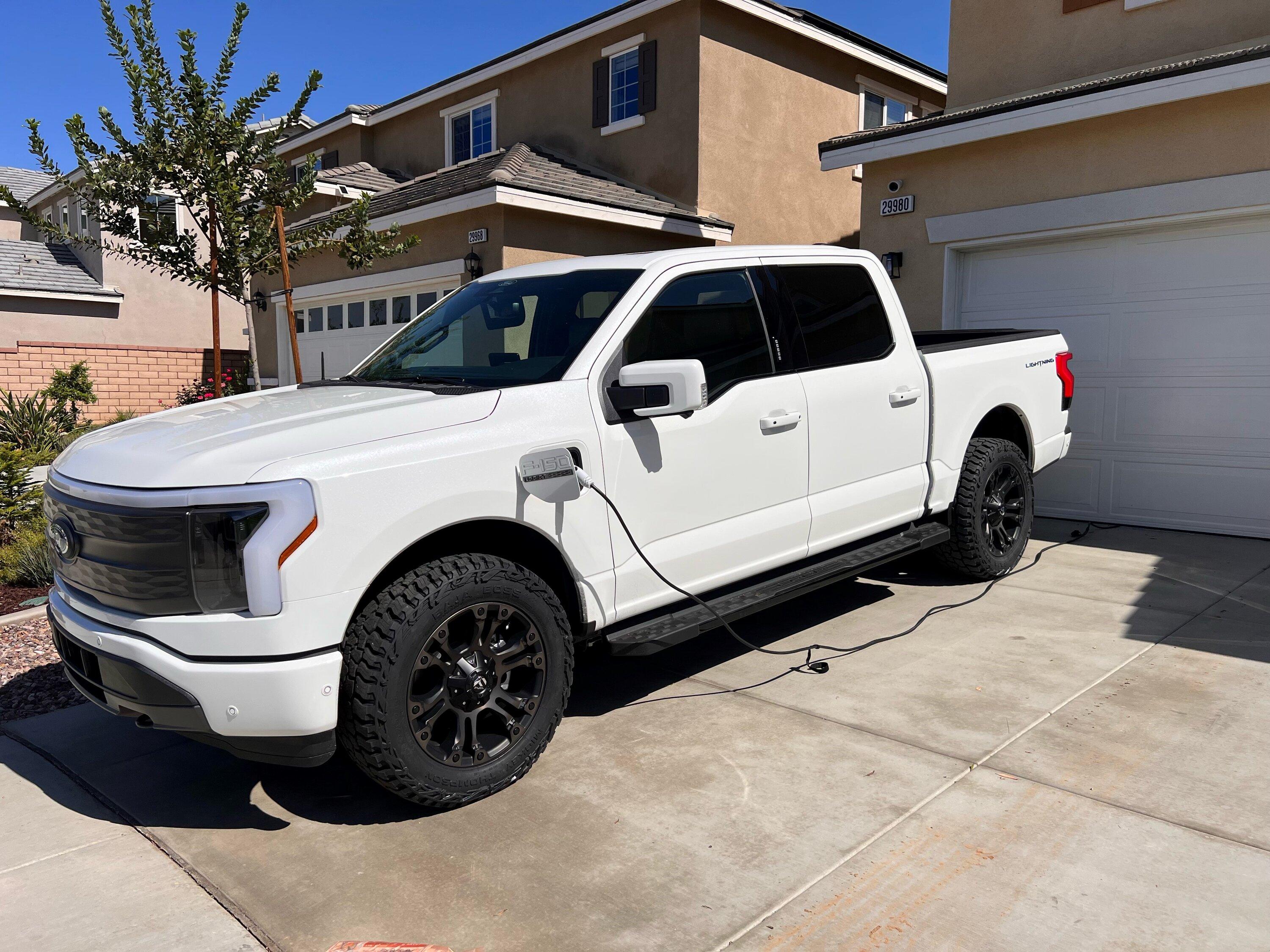 Ford F-150 Lightning Star White Lightning Lariat on 20" Fuel Vapor Wheels Wrapped in MT Baja Boss 275/60R20 My_Lightning_1