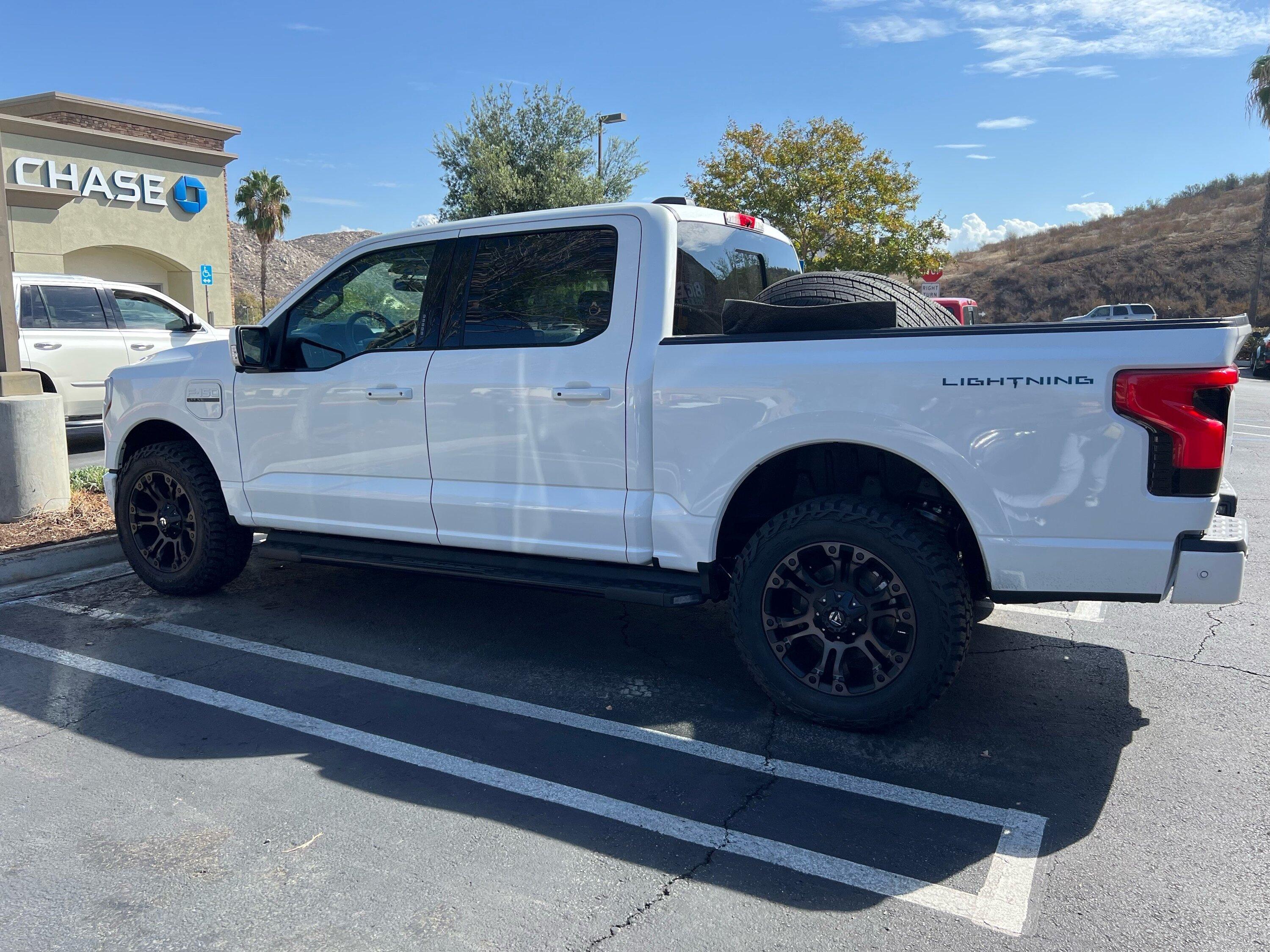 Ford F-150 Lightning Star White Lightning Lariat on 20" Fuel Vapor Wheels Wrapped in MT Baja Boss 275/60R20 My_Lightning_4