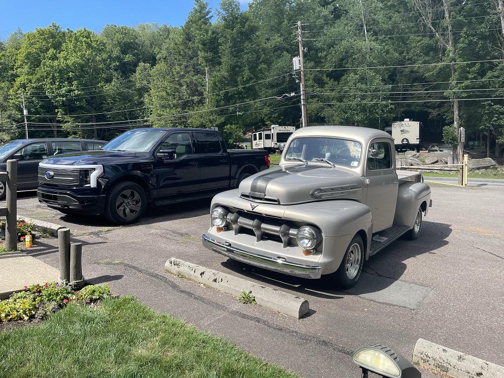 Ford F-150 Lightning Trip Report: NJ Shore to Poconos with 5,000lb 22' Boat Old Ford new Ford IMG_6938.JPEG