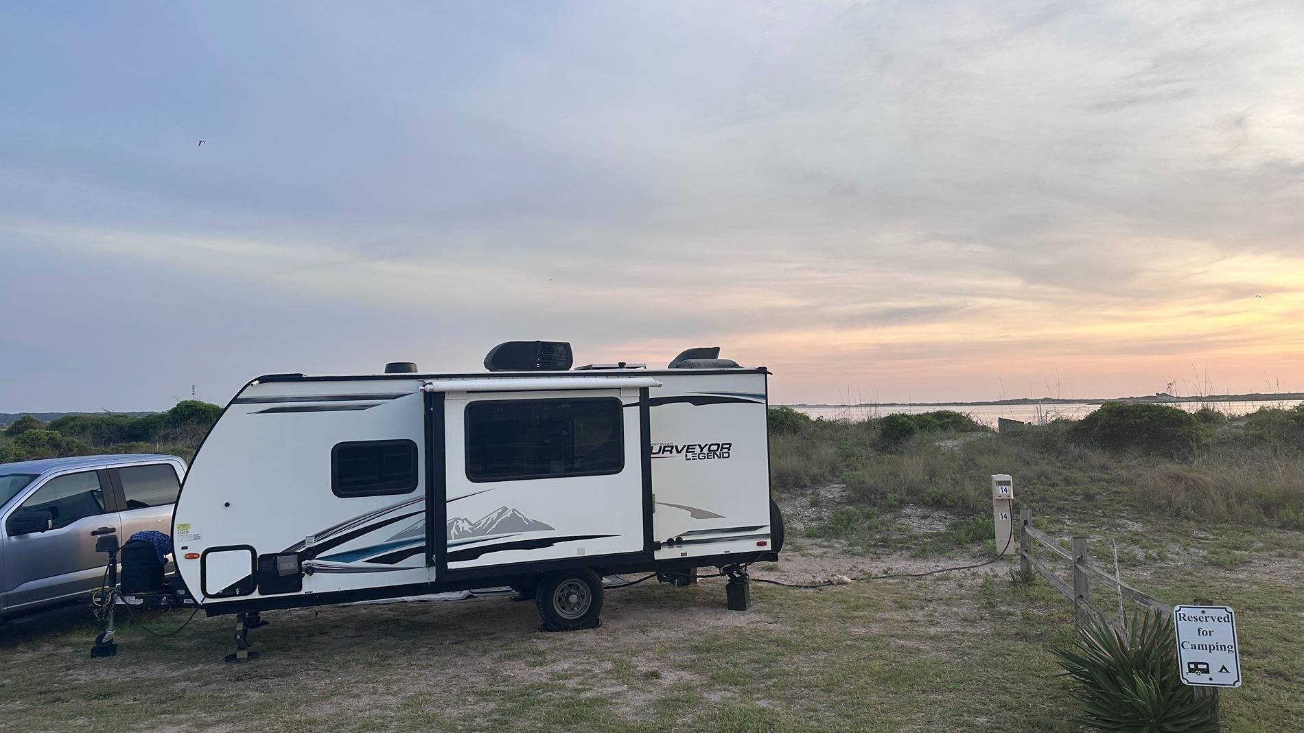 Ford F-150 Lightning That there’s an RV Clark on the BEACH campin