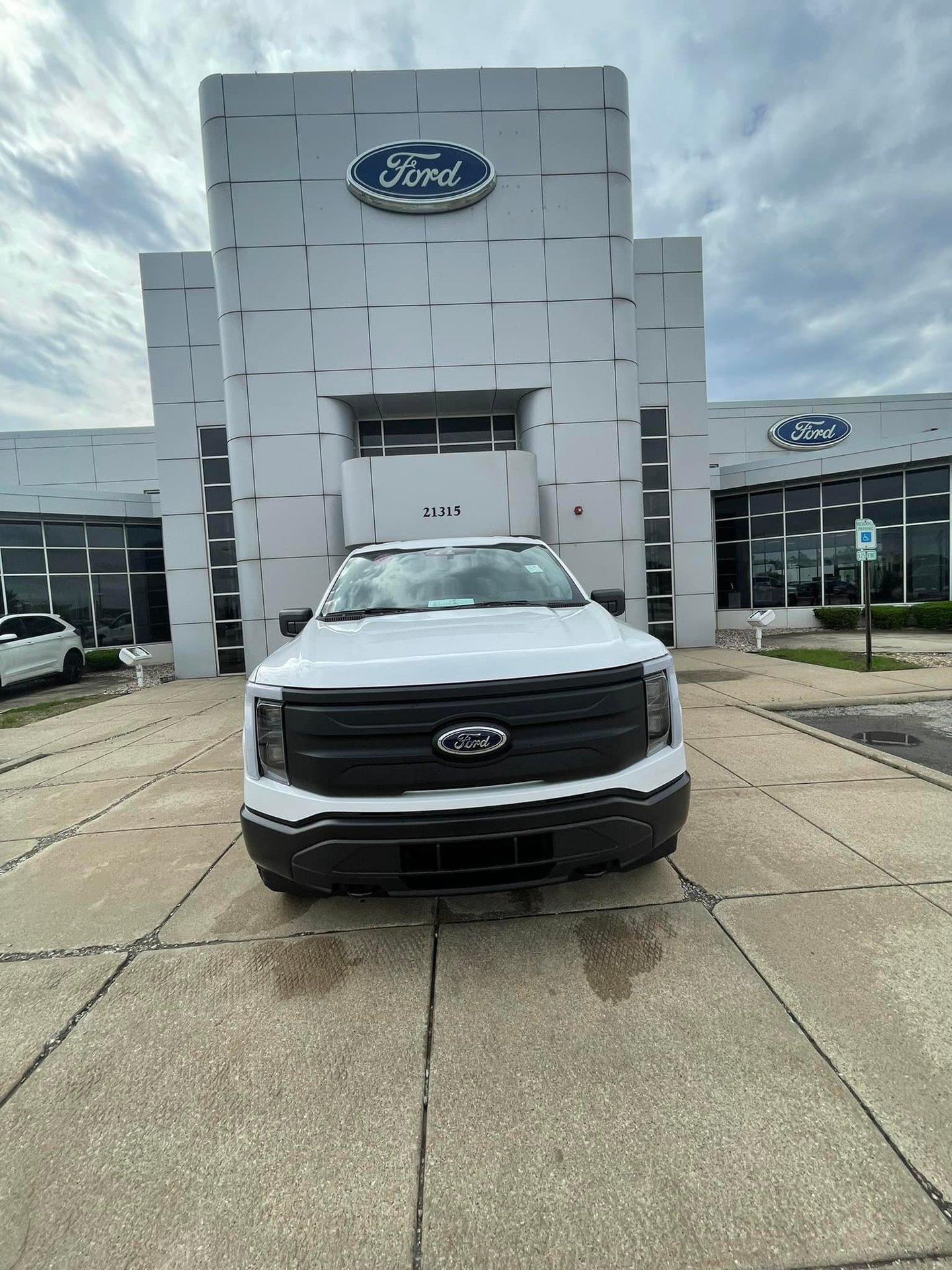 Ford F-150 Lightning White Lightning Pro Demo Mannequin @ Sutton Ford Oxford White F150 Lightning Pro 1