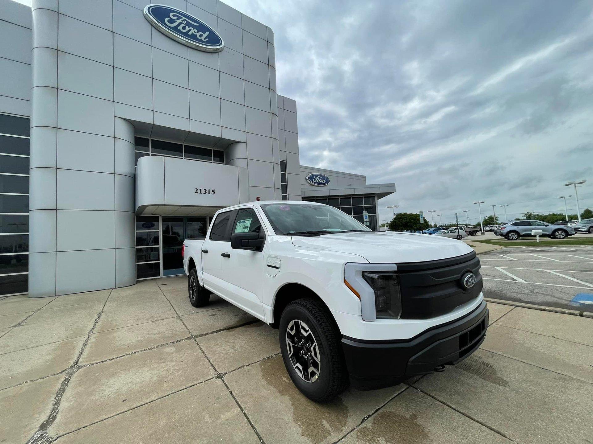 Ford F-150 Lightning White Lightning Pro Demo Mannequin @ Sutton Ford Oxford White F150 Lightning Pro 3