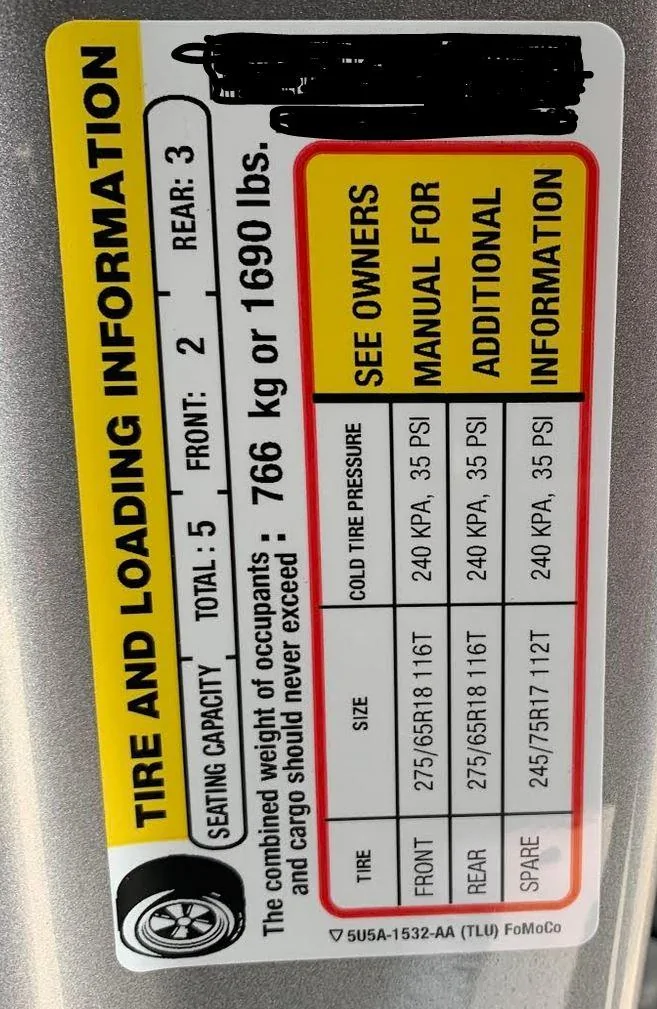 Ford F-150 Lightning 2021 F-150 Payload Stickers Payload Marku