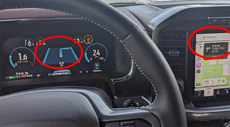 Ford F-150 Lightning Android Auto Turn by Turn in Gauge Cluster - Incorrect distance PXL_20220128_224856079