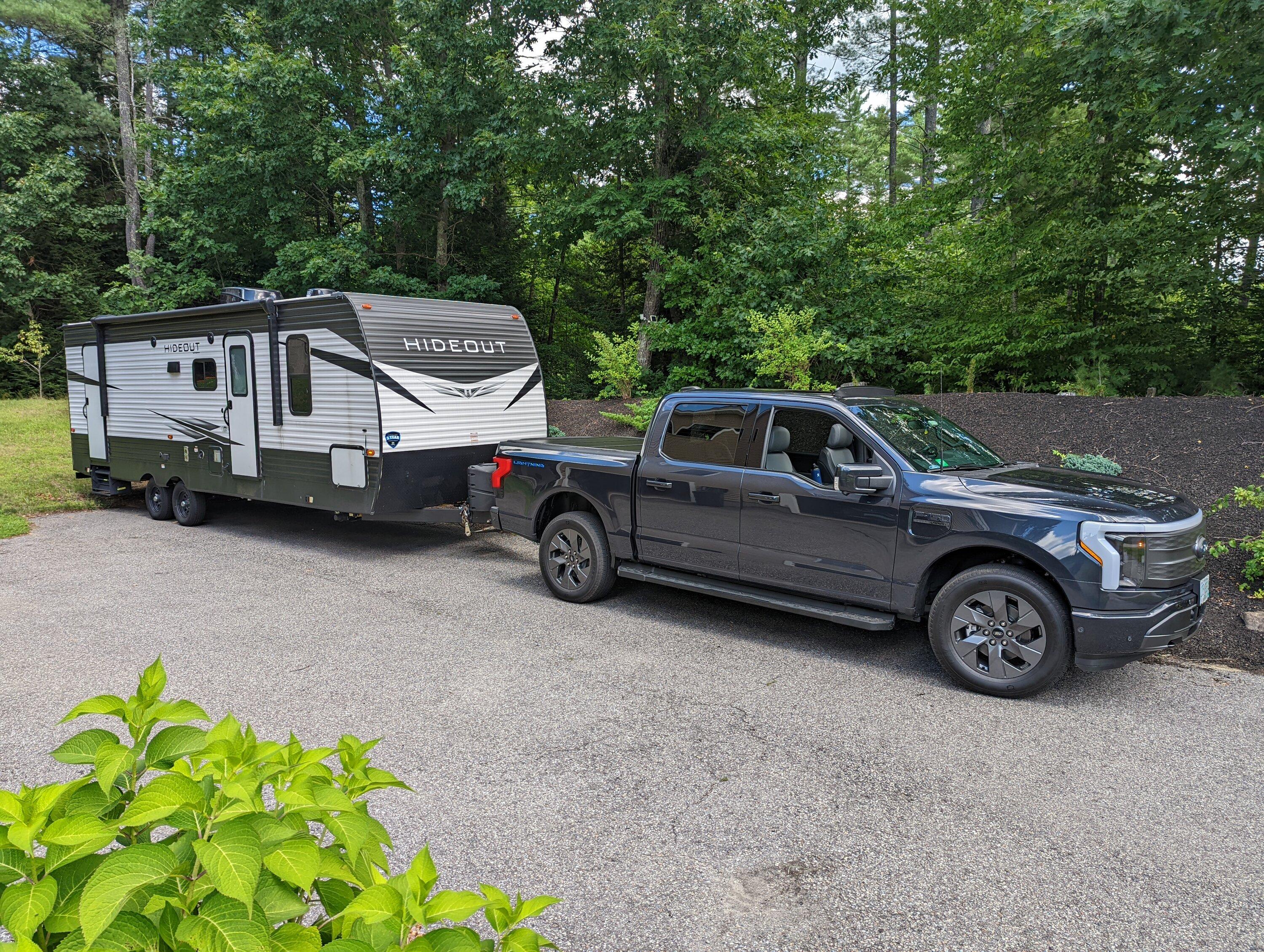 Ford F-150 Lightning My first test towing a 31' camper with Extended Range Lightning Lariat PXL_20220813_161404932