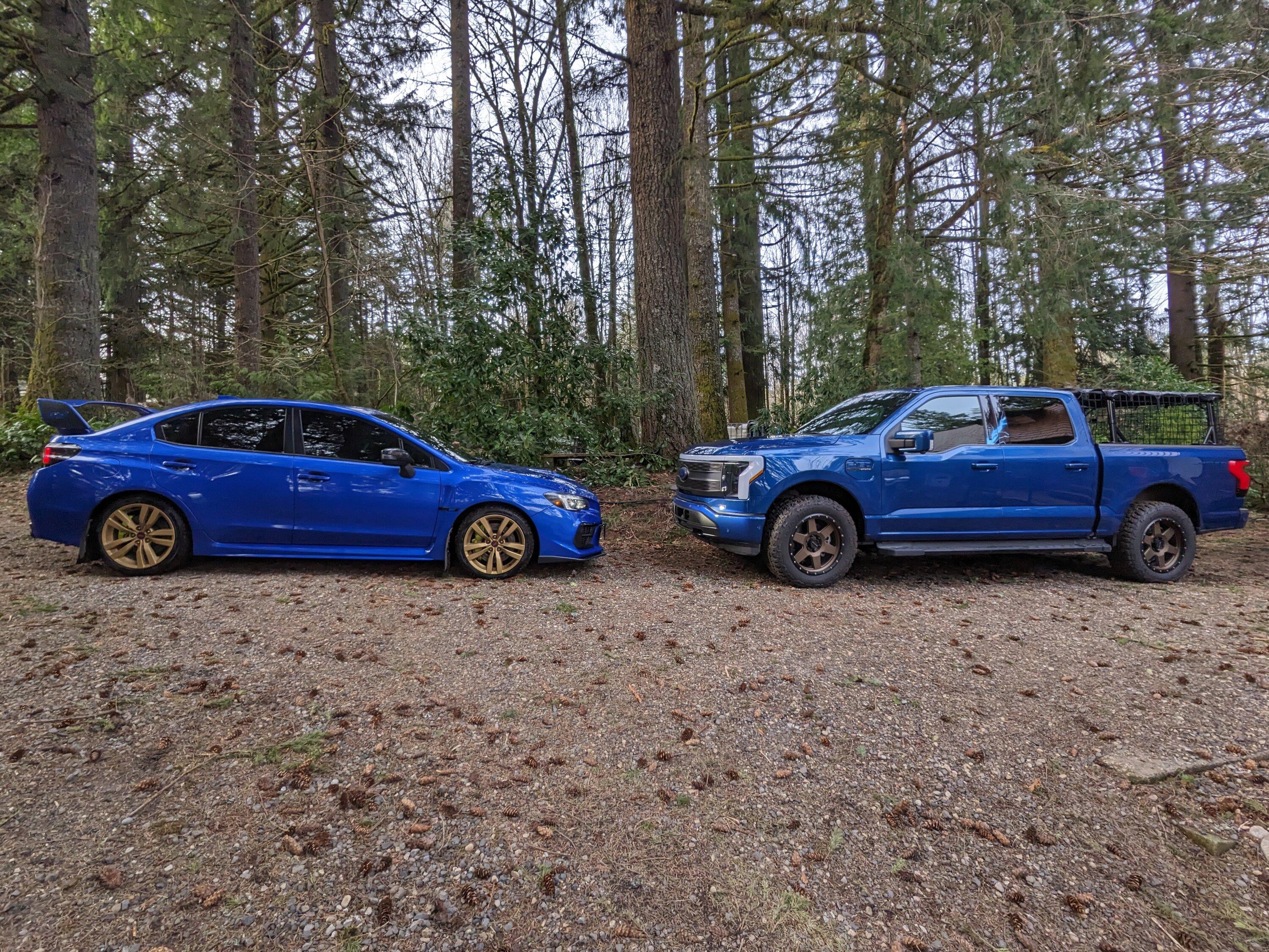 Ford F-150 Lightning Blue on gold; who wore it better? PXL_20230319_010048845