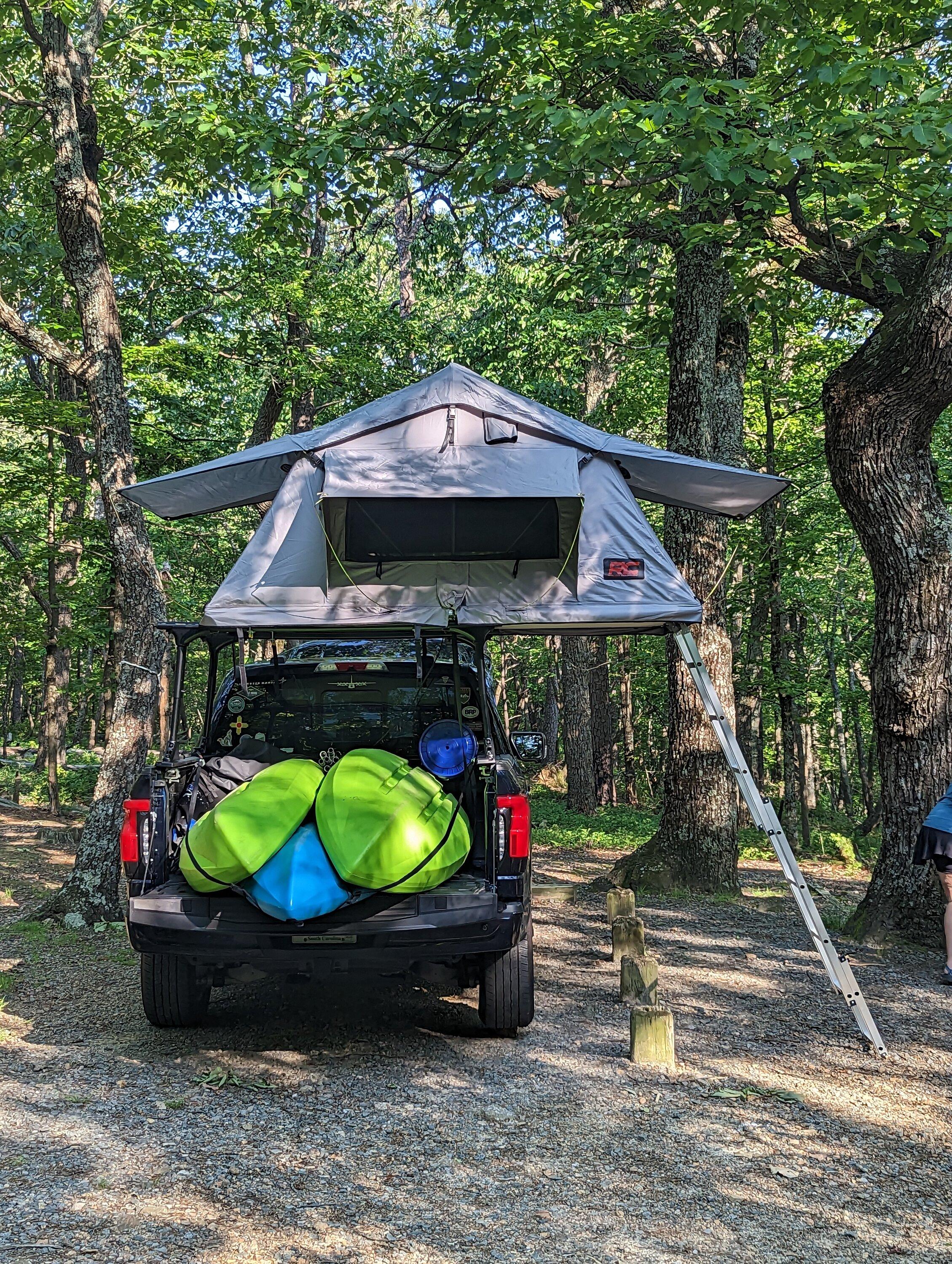 Ford F-150 Lightning 2000-mile road trip with my DIY Lightning Trail slide-in pop-up camper PXL_20230602_215012693